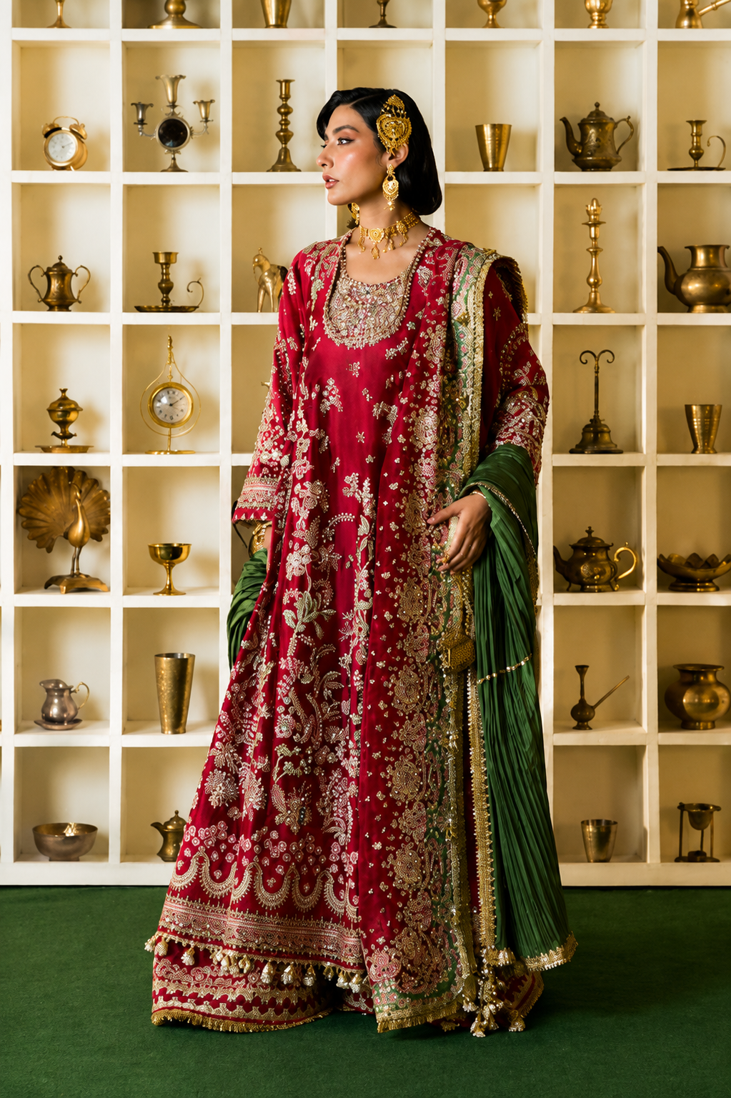 Suffuse Afsanae – Premium Tassels Silk Formal Dress Ayla's Atelier