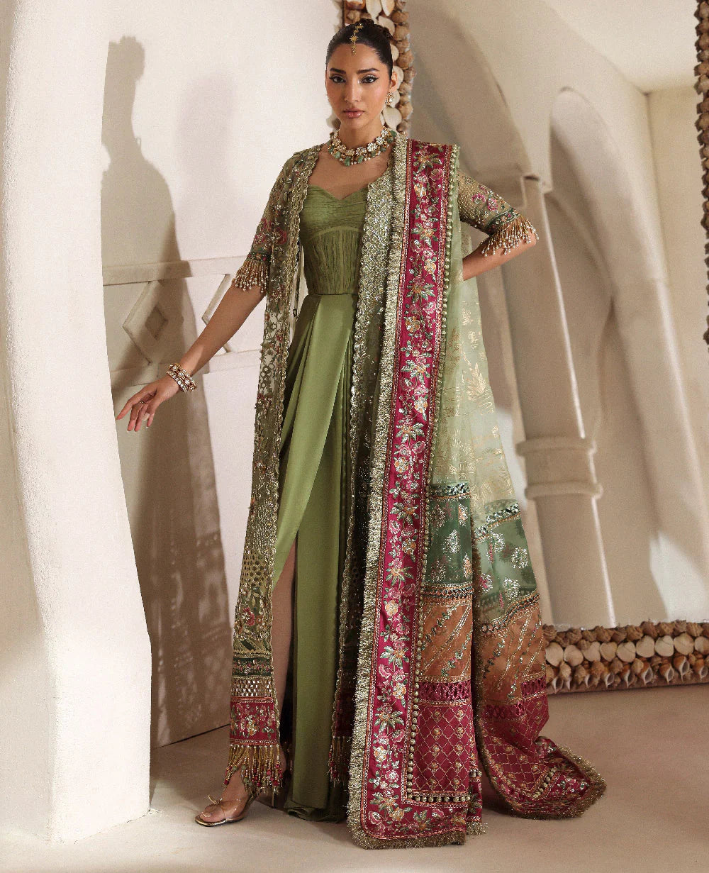 Republic Womenswear Lilianne Wedding Unstitched (Éliane) Royal Embroidery