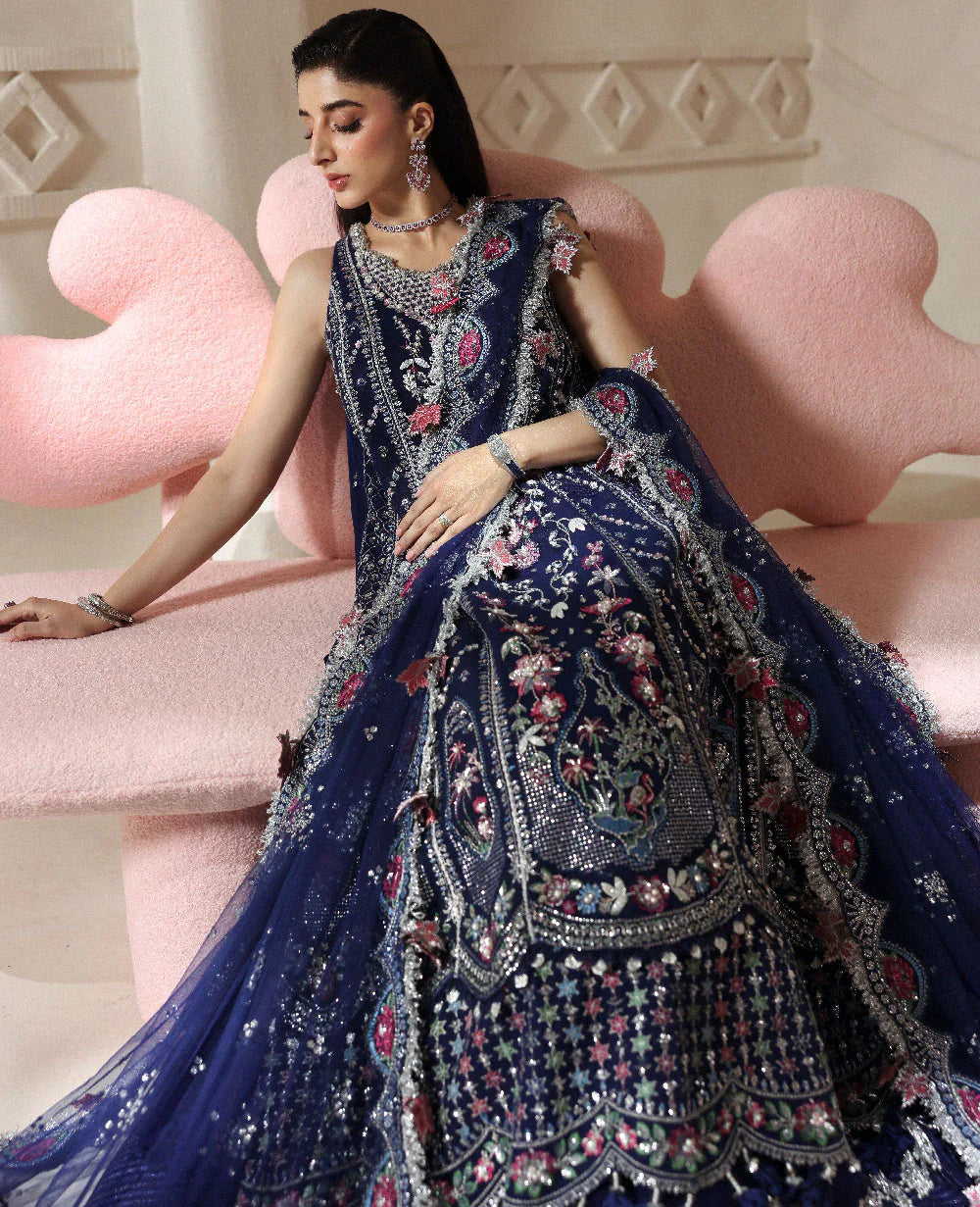 Republic Womenswear Lilianne Wedding Unstitched (Clarisse) Royal Embroidery