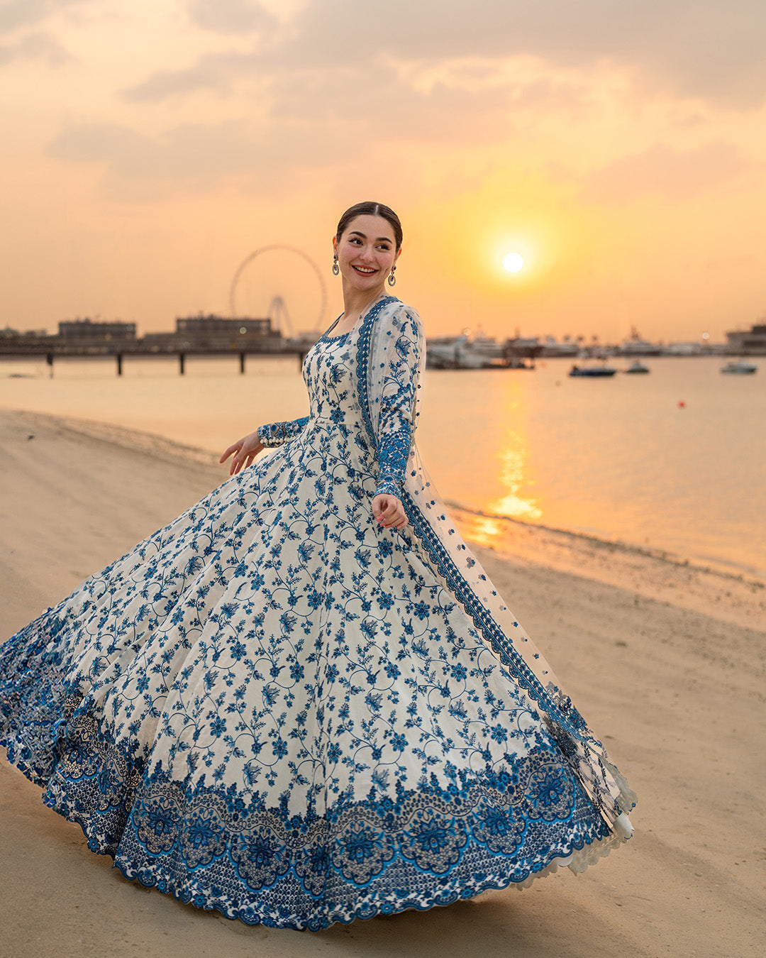 Faiza Saqlain Jehona Breeze Net Dupatta Detail by Ayla's Atelier