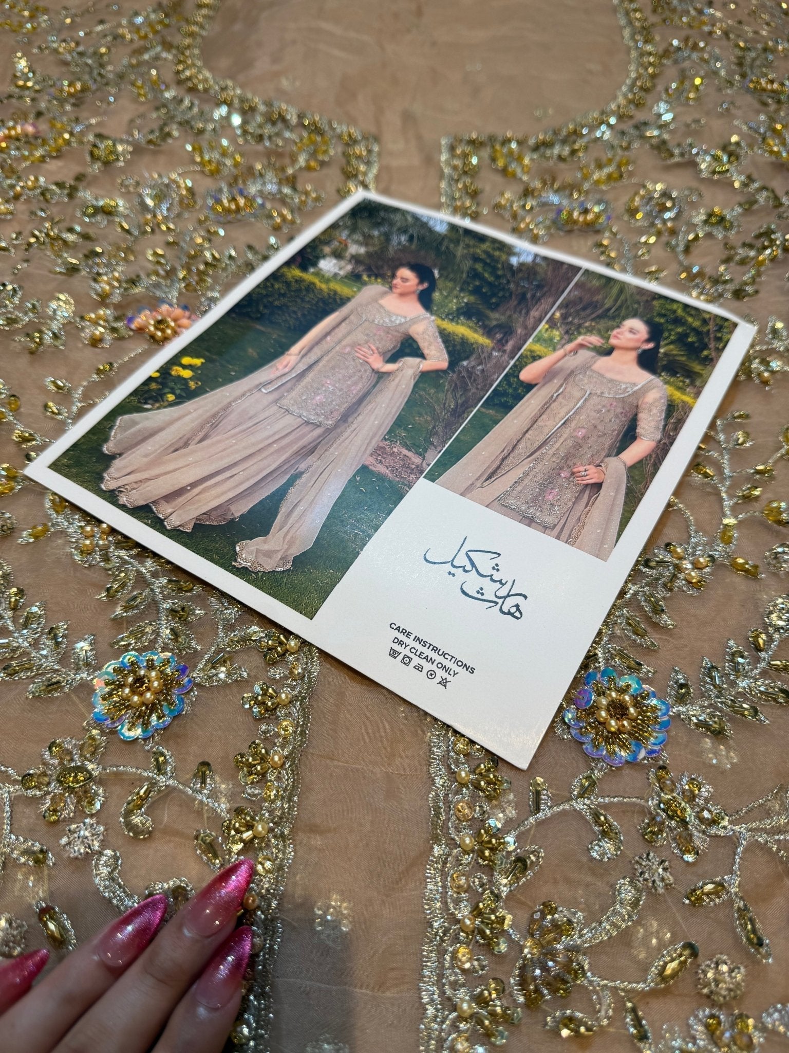 Haris Shakeel - Aleena Khan (Champagne Onion Pink Colour Customised) Ayla's Atelier