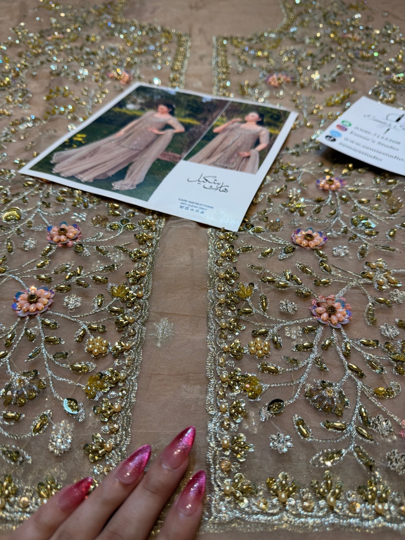 Haris Shakeel - Aleena Khan (Champagne Onion Pink Colour Customised) Ayla's Atelier