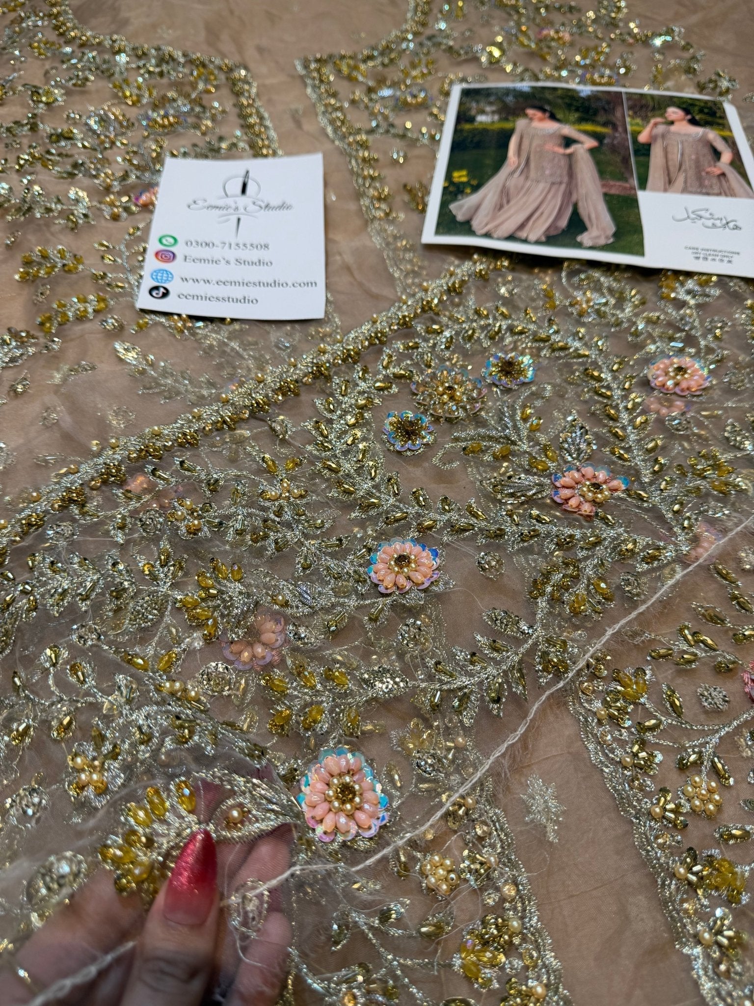 Haris Shakeel - Aleena Khan (Champagne Onion Pink Colour Customised) Ayla's Atelier