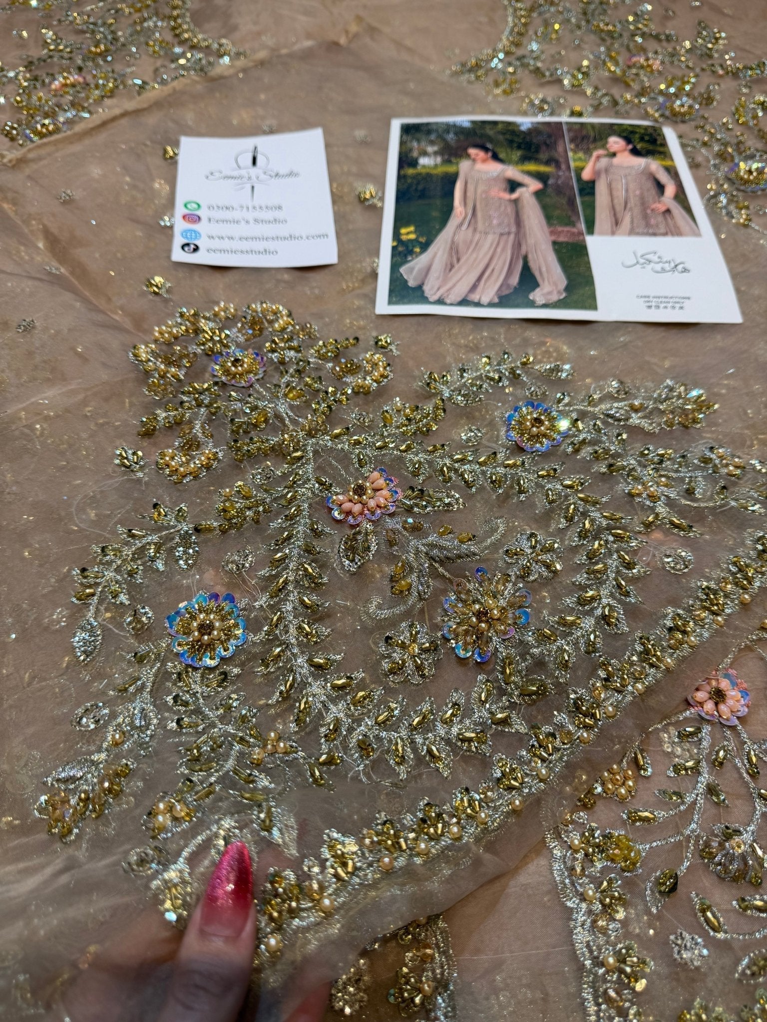 Haris Shakeel - Aleena Khan (Champagne Onion Pink Colour Customised) Ayla's Atelier