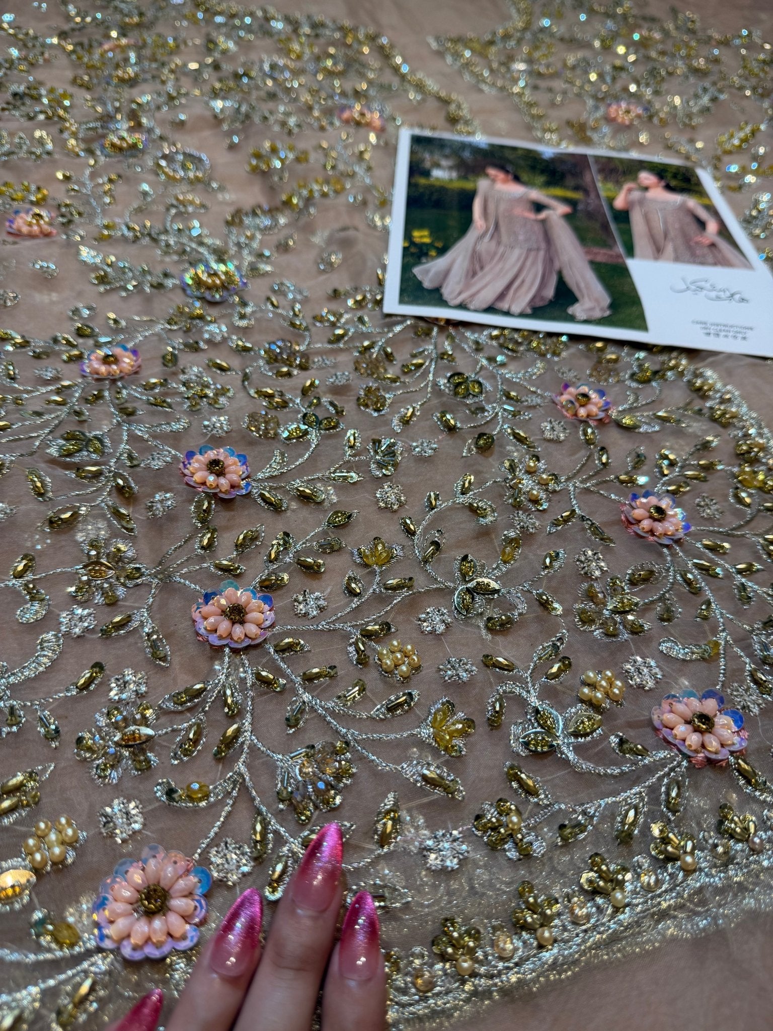 Haris Shakeel - Aleena Khan (Champagne Onion Pink Colour Customised) Ayla's Atelier