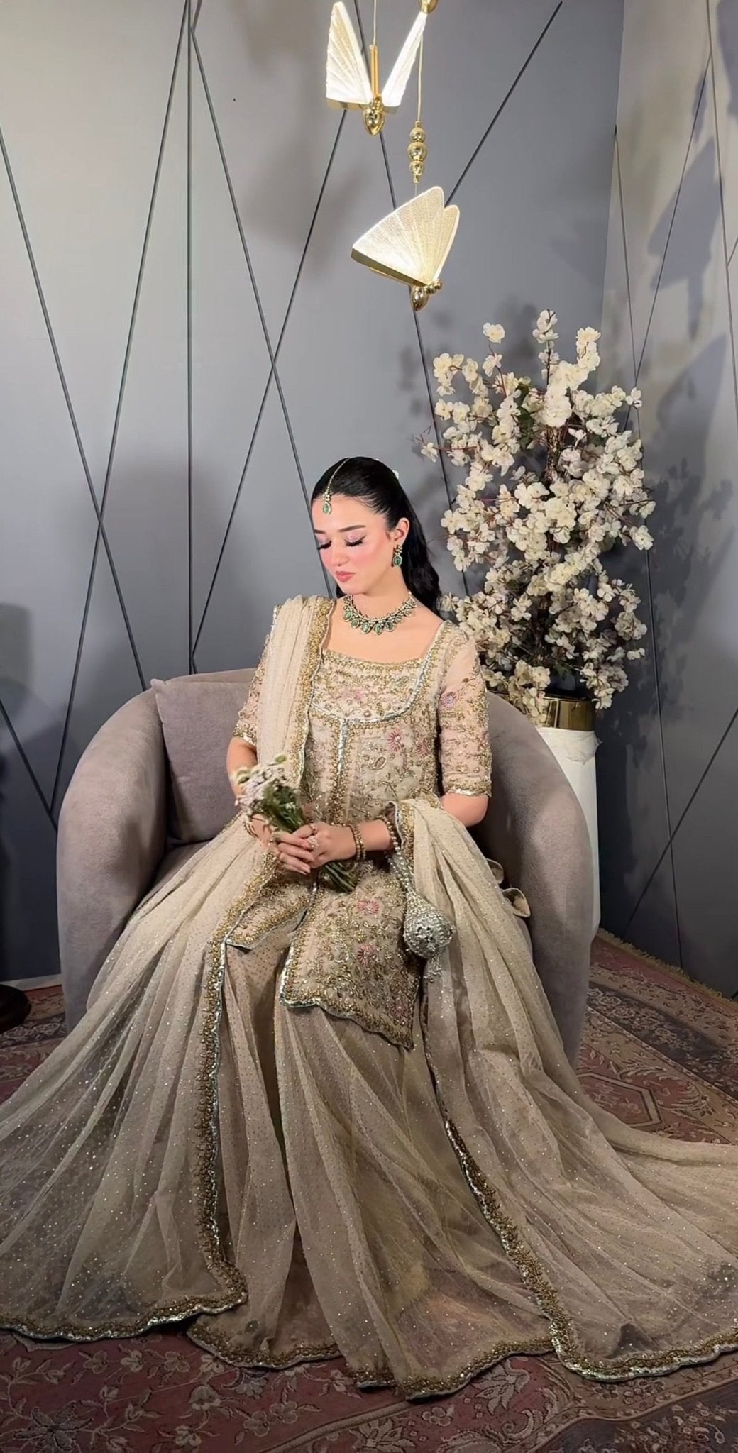 Haris Shakeel - Aleena Khan (Champagne Onion Pink Colour Customised) Ayla's Atelier