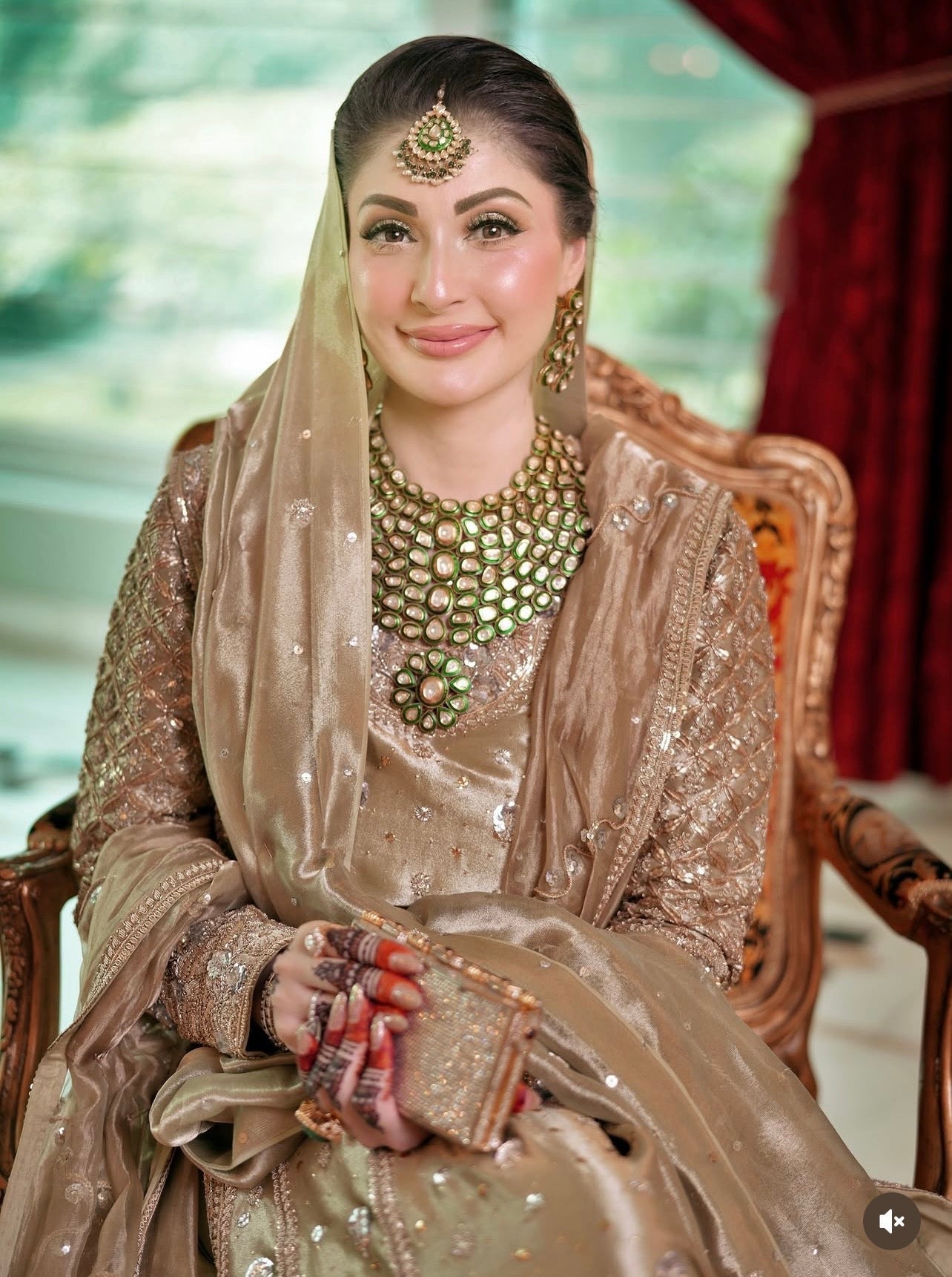 Iqbal Hussain Maryam Nawaz CC-21 Pistachio Double Zari Formal Dress Side View by Ayla's Atelier