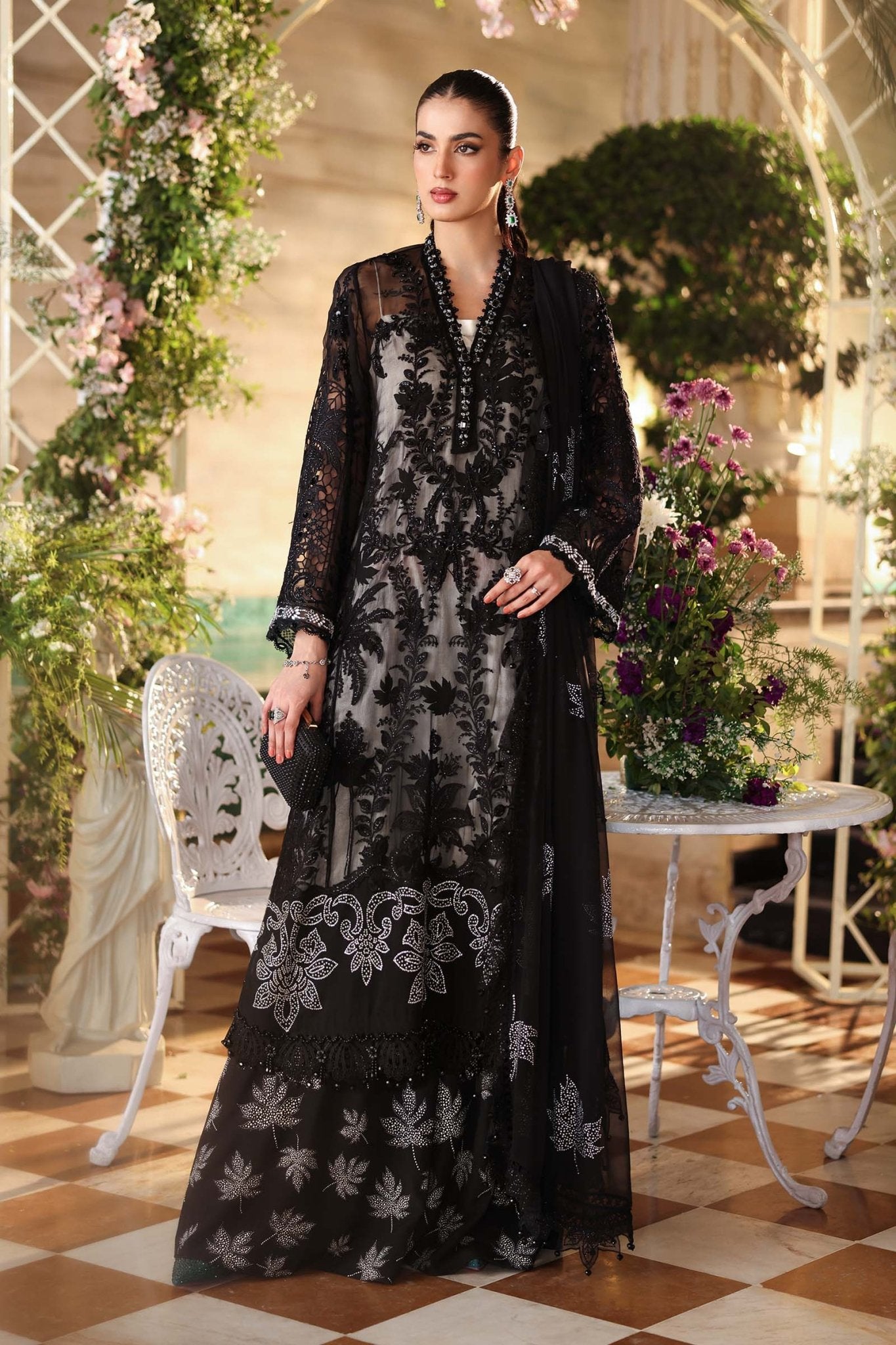 Maria.B Chiffons MPC-26-101-Black Ayla's Atelier