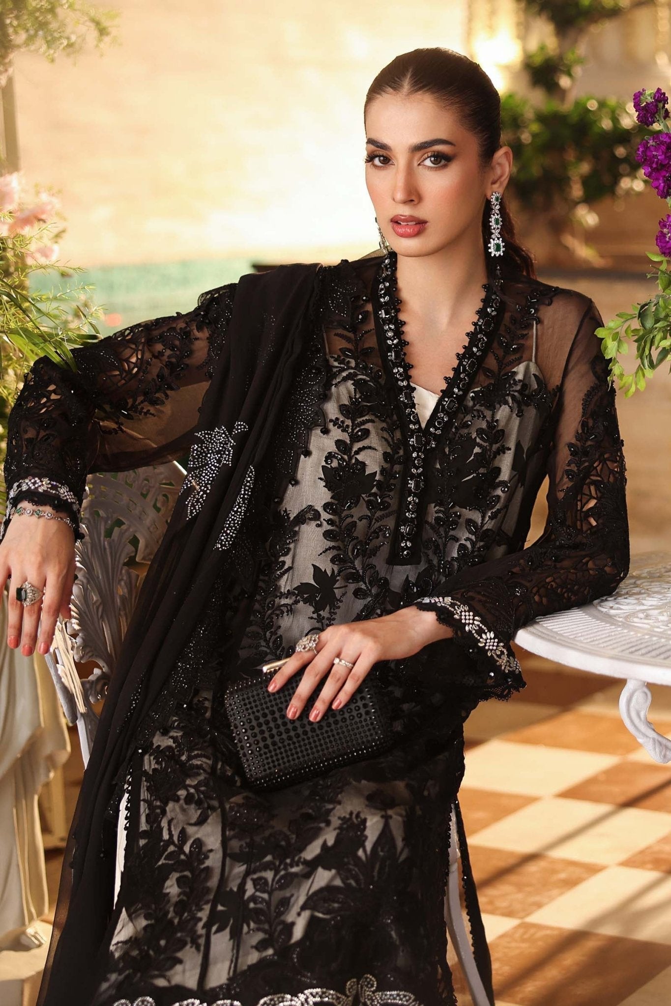 Maria.B Chiffons MPC-26-101-Black Ayla's Atelier