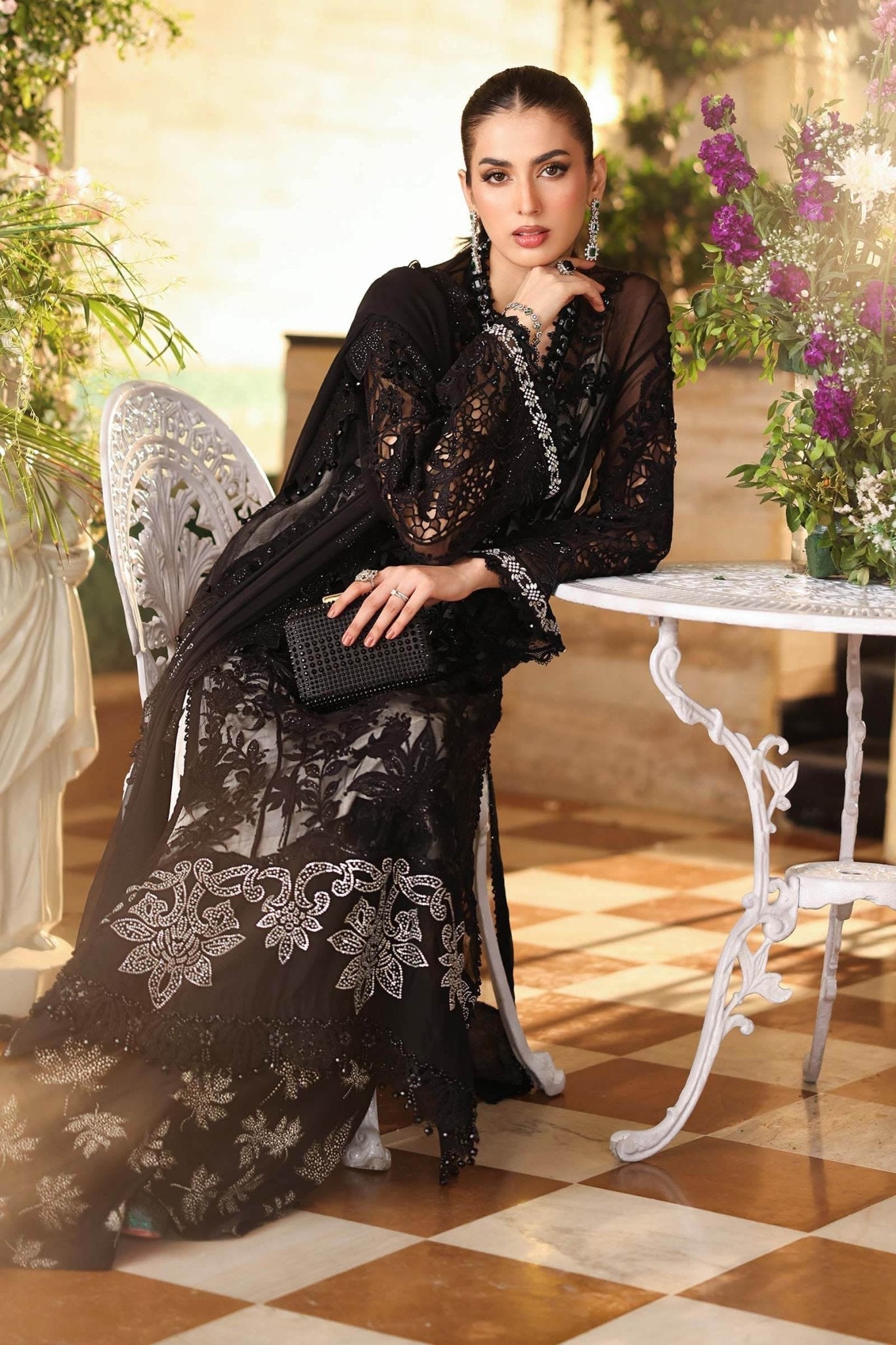 Maria.B Chiffons MPC-26-101-Black Ayla's Atelier