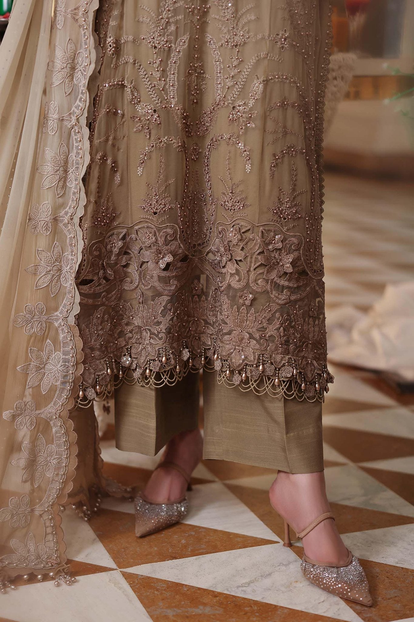 Maria.B Chiffons MPC-26-103-Olive Gold Ayla's Atelier