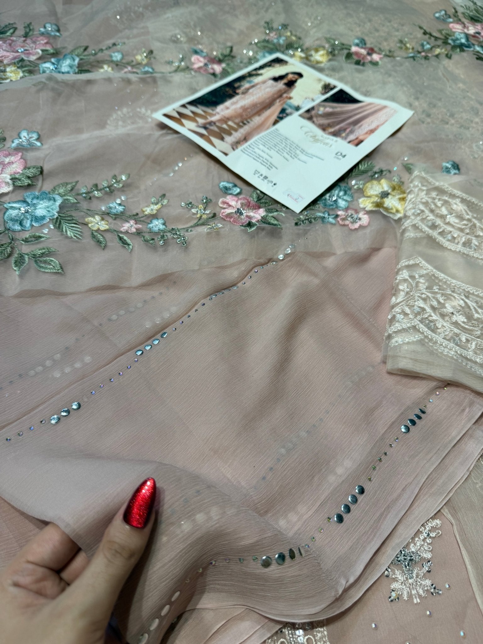 Maria.B Chiffons MPC-26-104-Peach Pink Ayla's Atelier