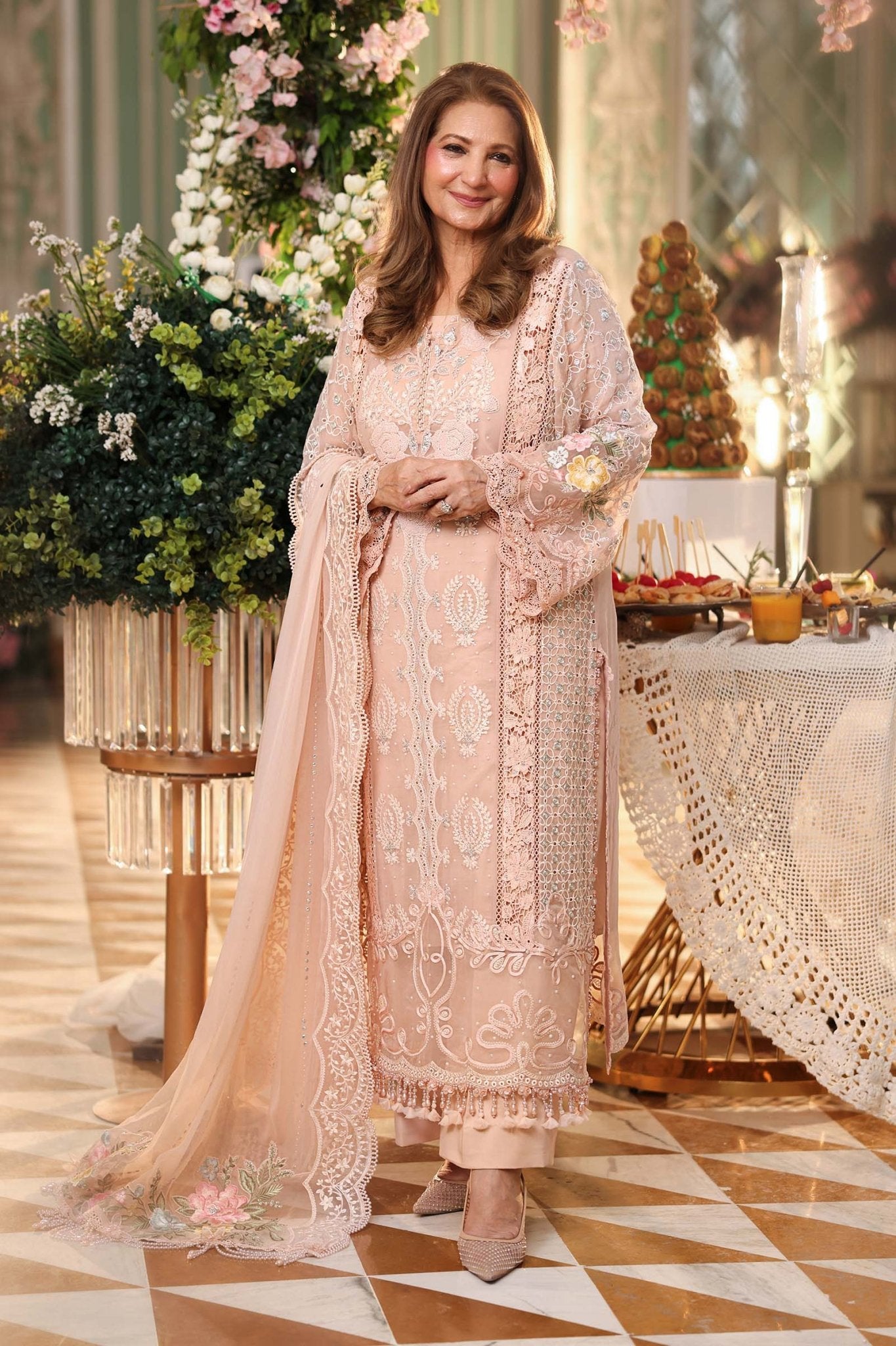 Maria.B Chiffons MPC-26-104-Peach Pink Ayla's Atelier