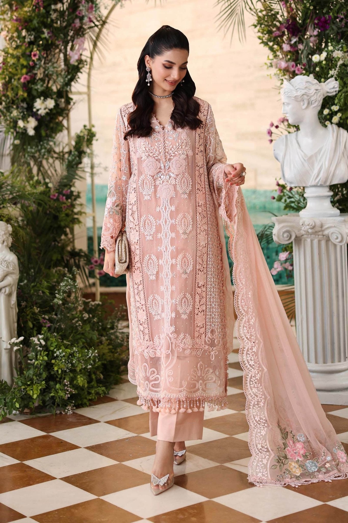 Maria.B Chiffons MPC-26-104-Peach Pink Ayla's Atelier