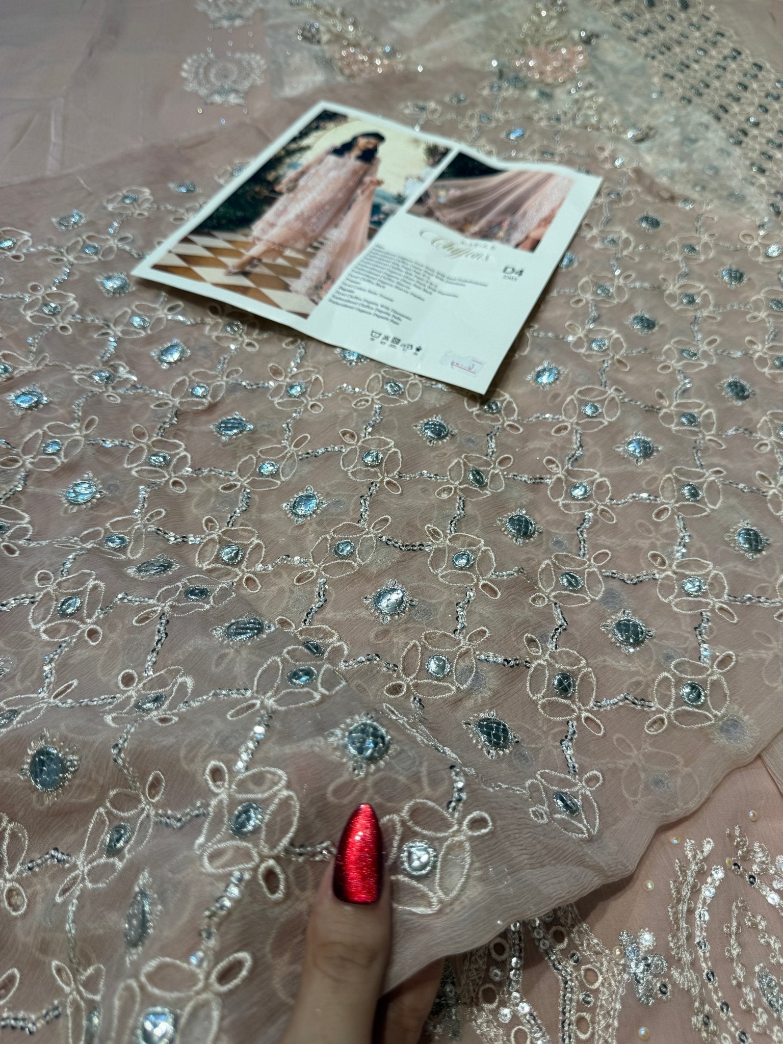 Maria.B Chiffons MPC-26-104-Peach Pink Ayla's Atelier