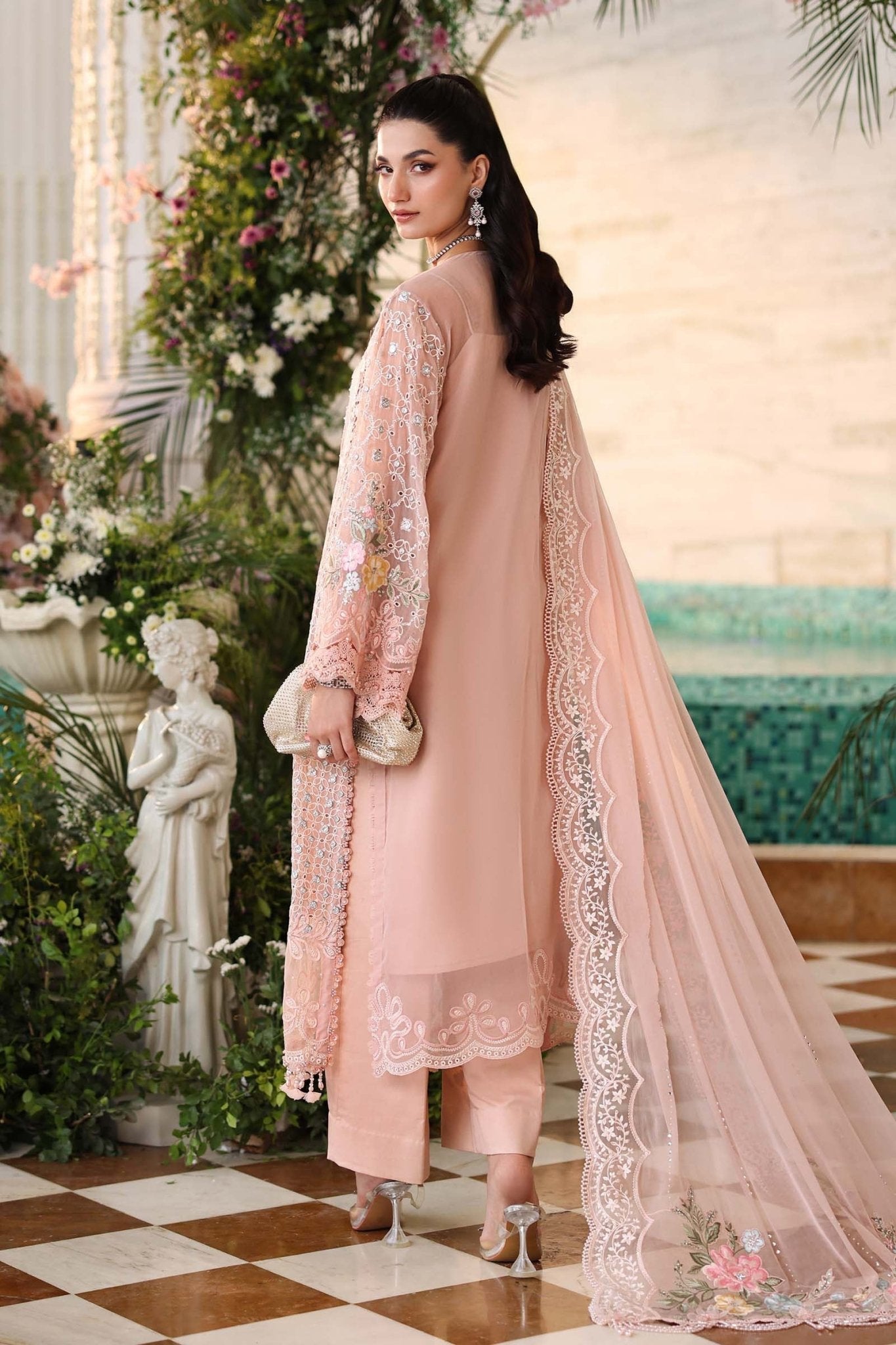 Maria.B Chiffons MPC-26-104-Peach Pink Ayla's Atelier