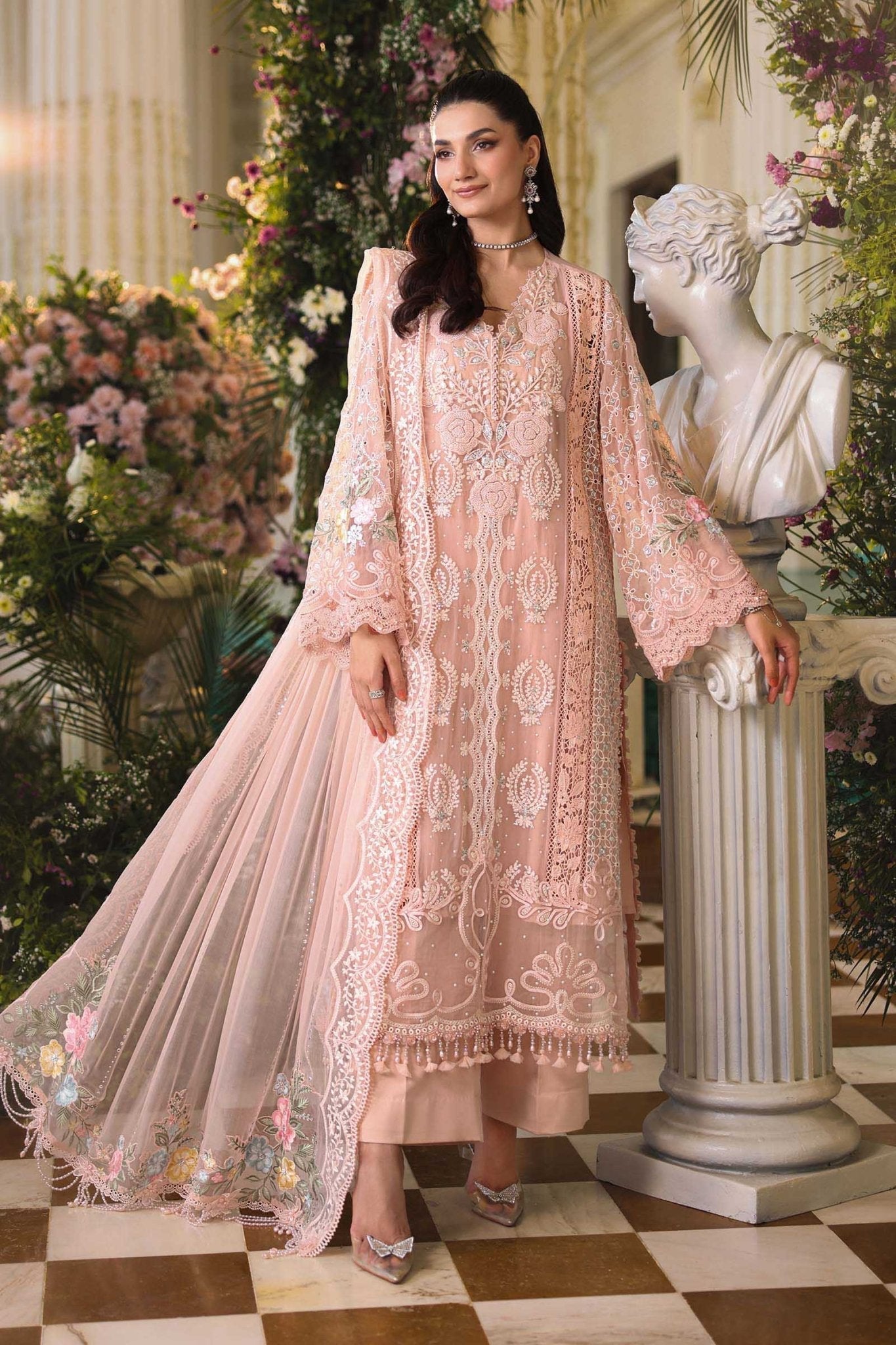 Maria.B Chiffons MPC-26-104-Peach Pink Ayla's Atelier