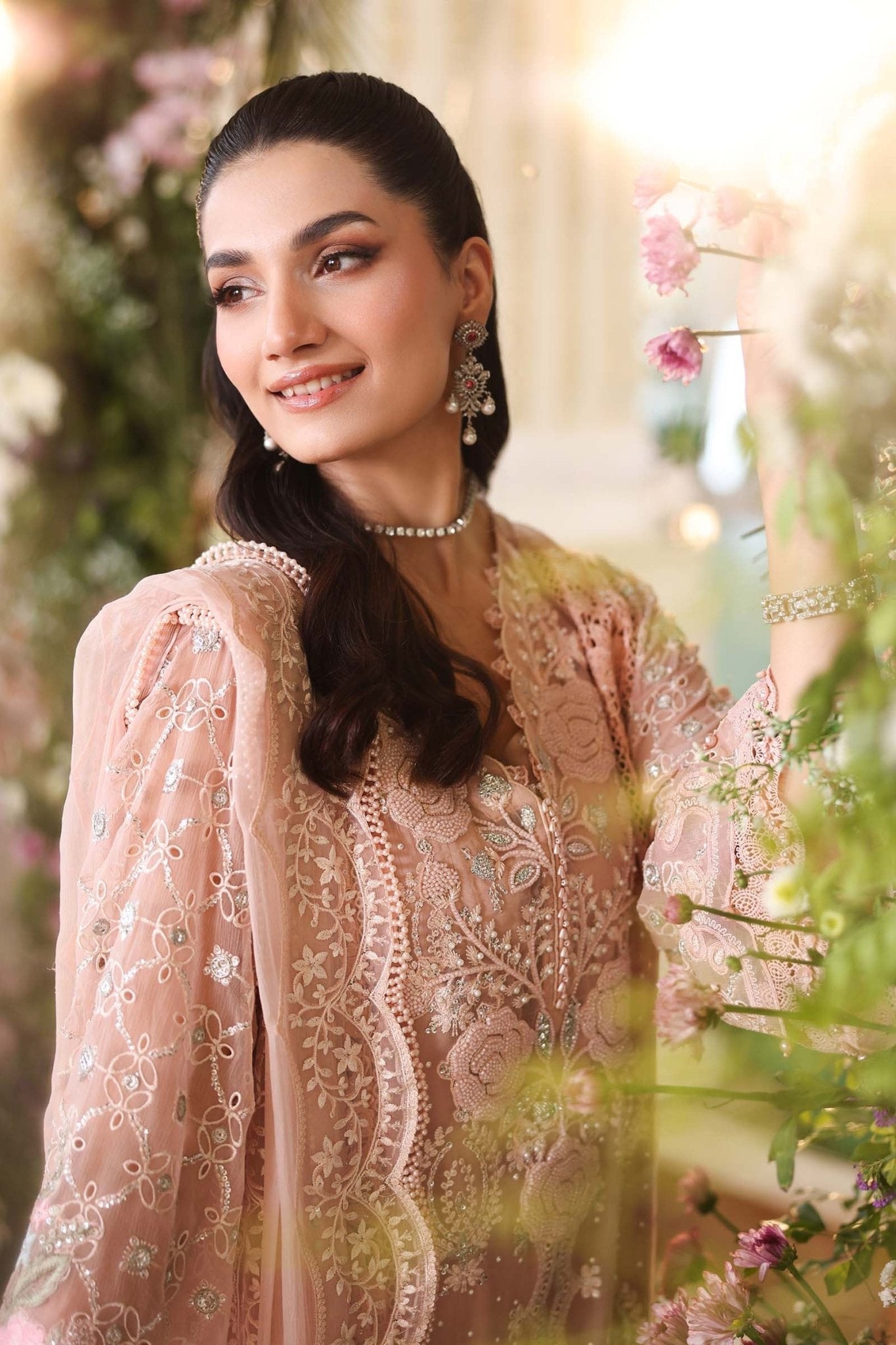 Maria.B Chiffons MPC-26-104-Peach Pink Ayla's Atelier