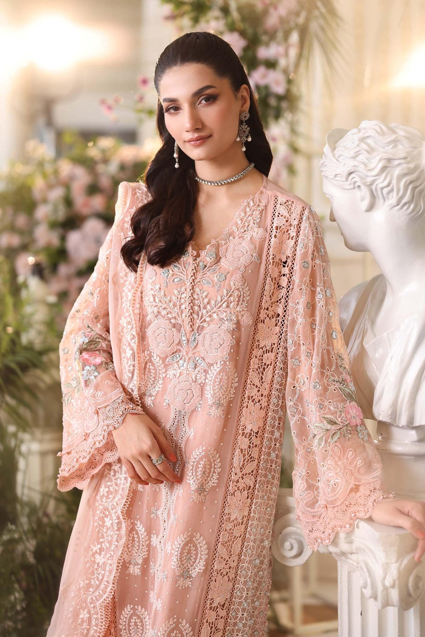 Maria.B Chiffons MPC-26-104-Peach Pink Ayla's Atelier