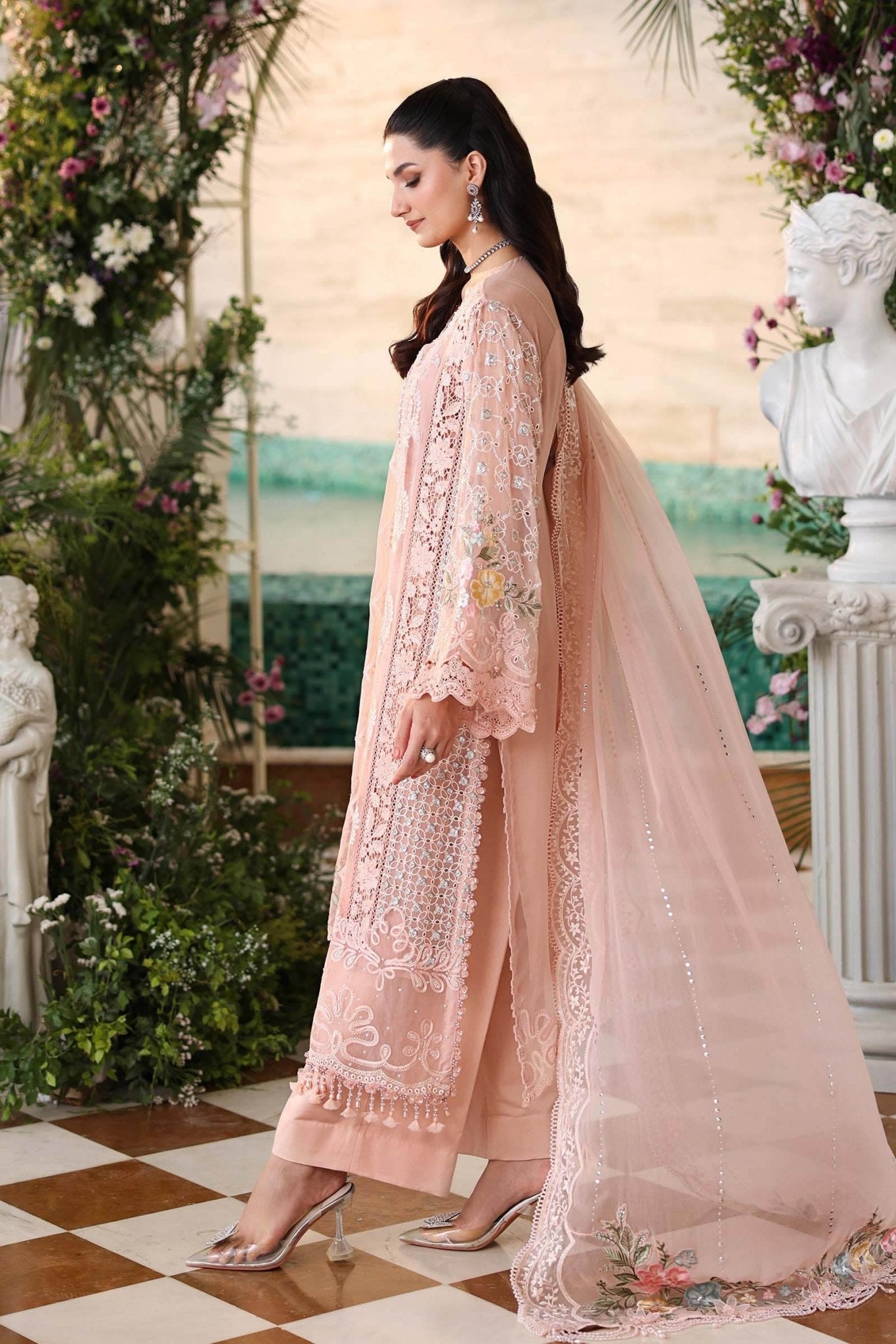Maria.B Chiffons MPC-26-104-Peach Pink Ayla's Atelier
