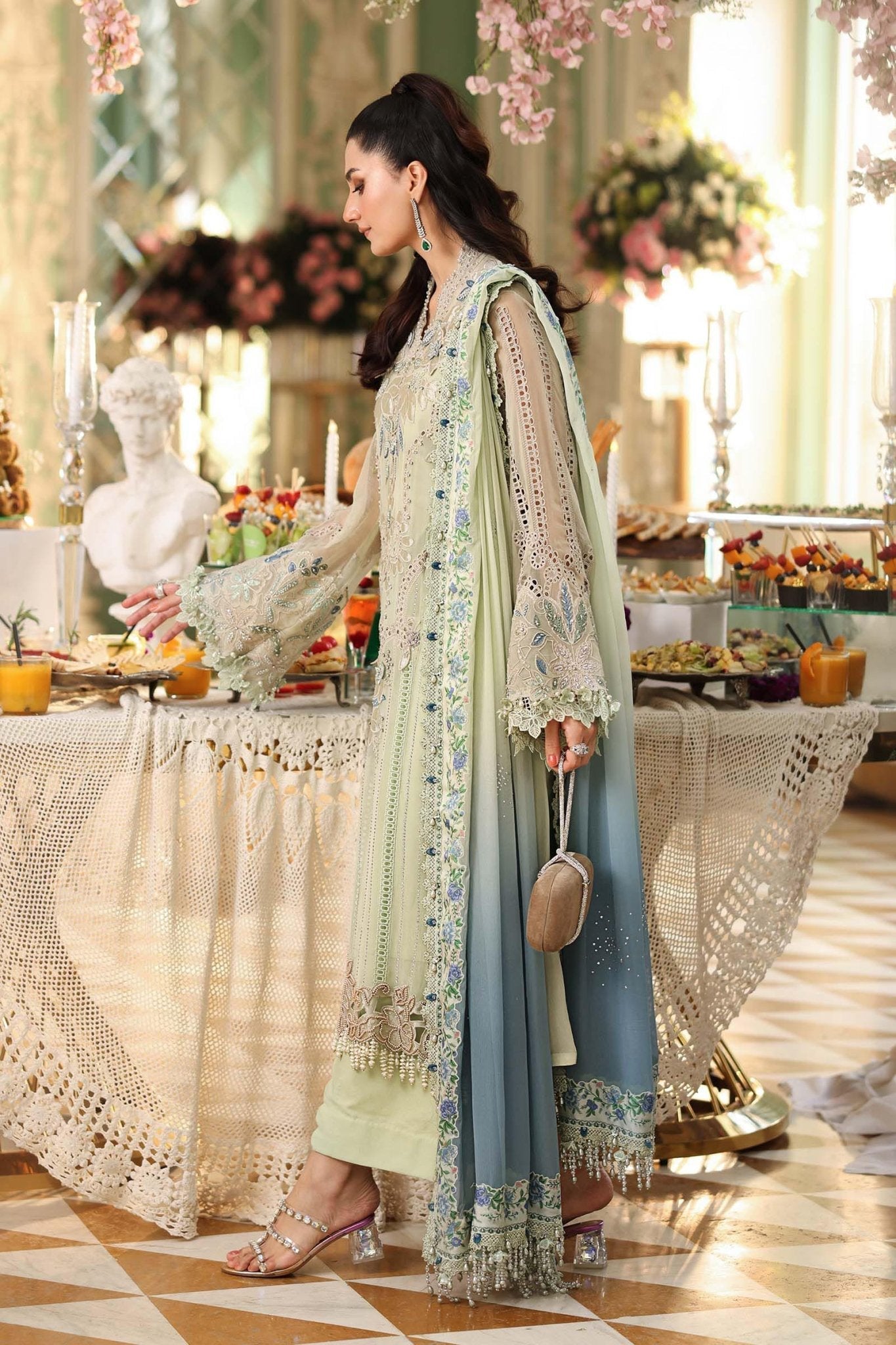 Maria.B Chiffons MPC-26-105-Pistachio Green Ayla's Atelier