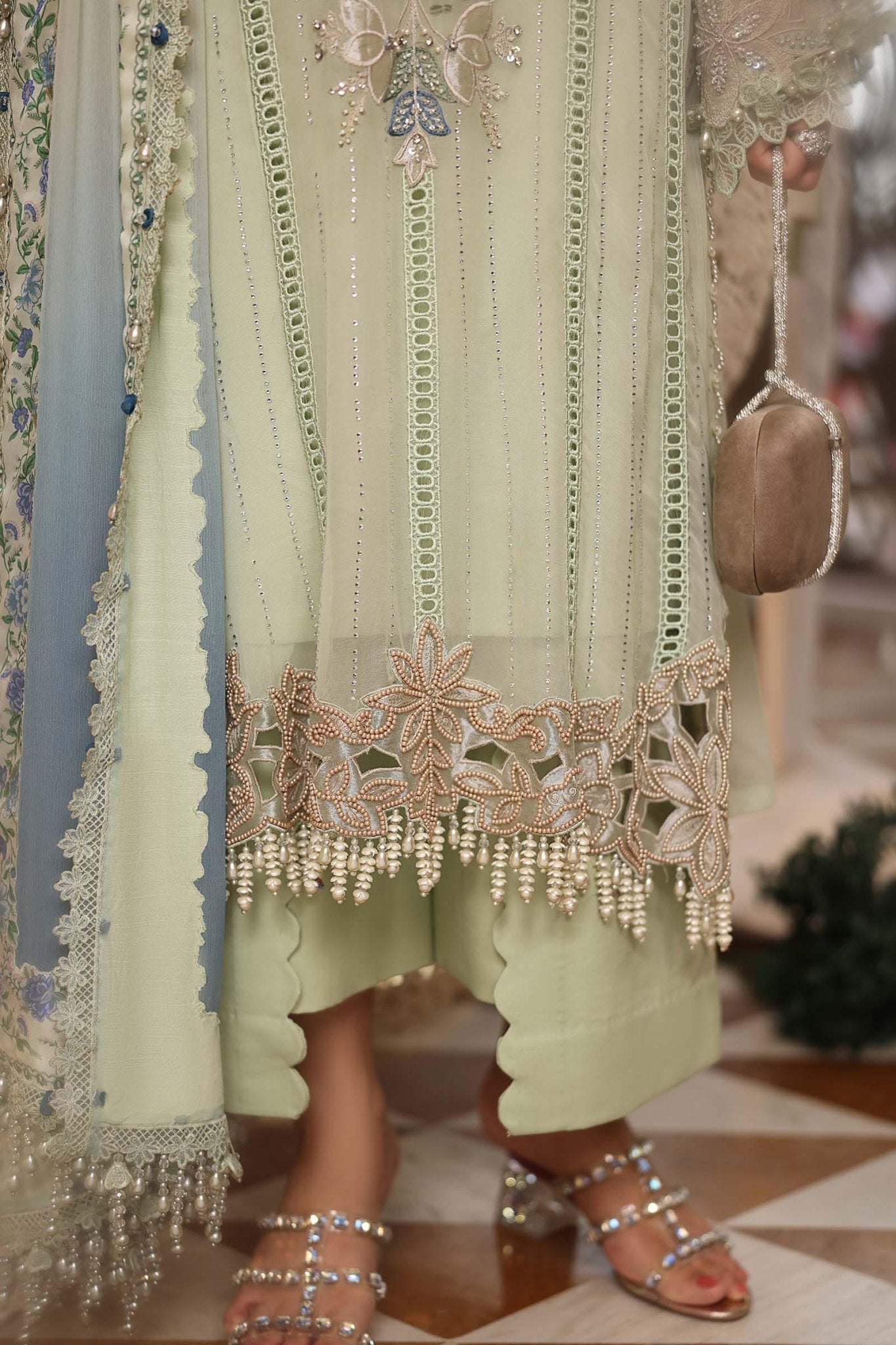 Maria.B Chiffons MPC-26-105-Pistachio Green Ayla's Atelier