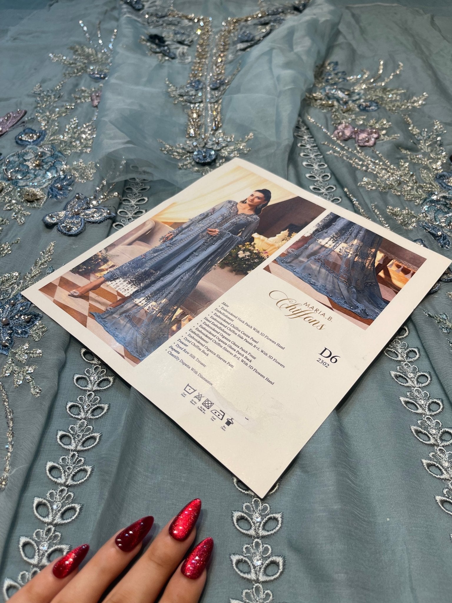 Maria.B Chiffons MPC-26-106-Slate Blue Ayla's Atelier