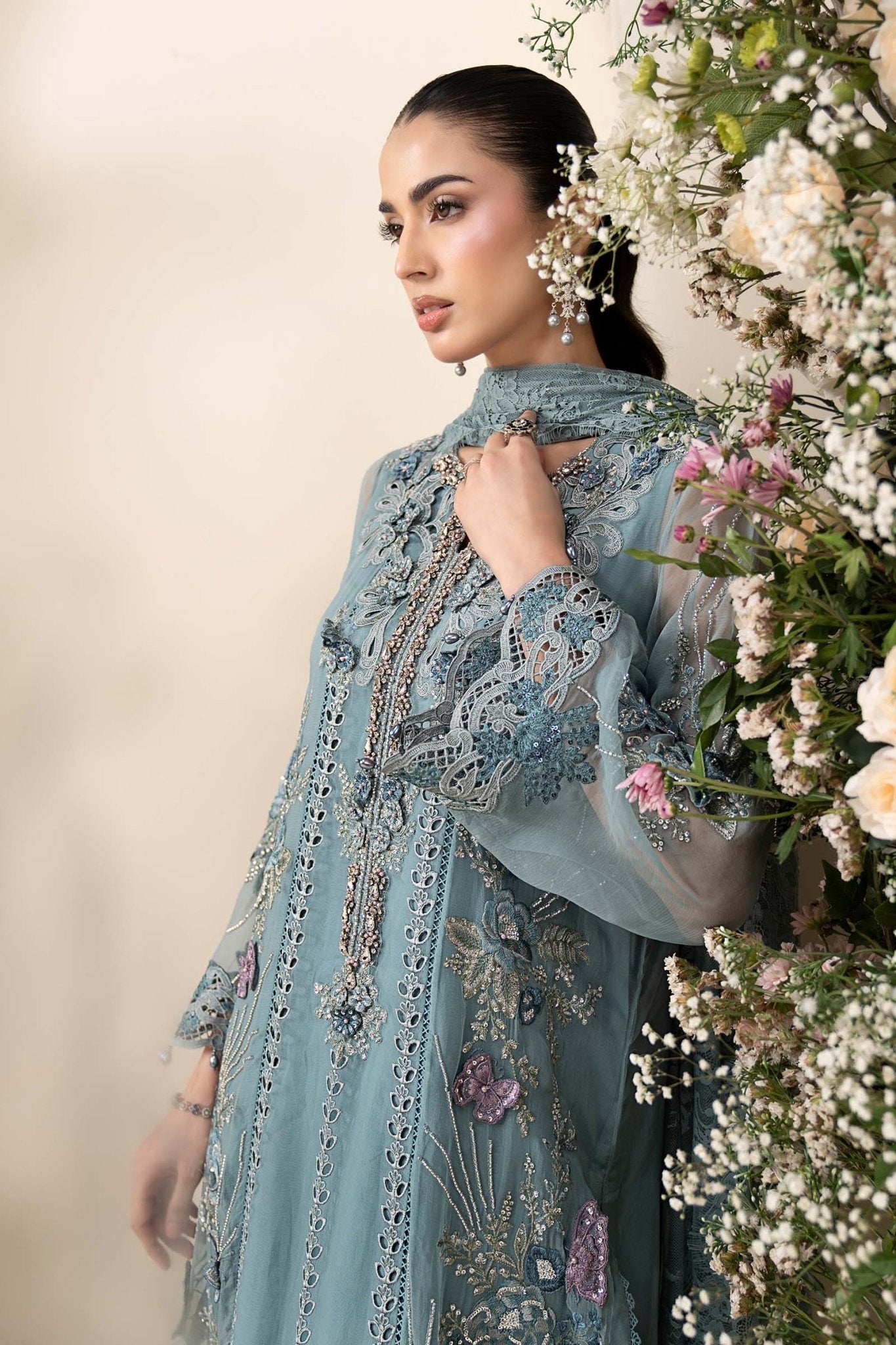 Maria.B Chiffons MPC-26-106-Slate Blue Ayla's Atelier