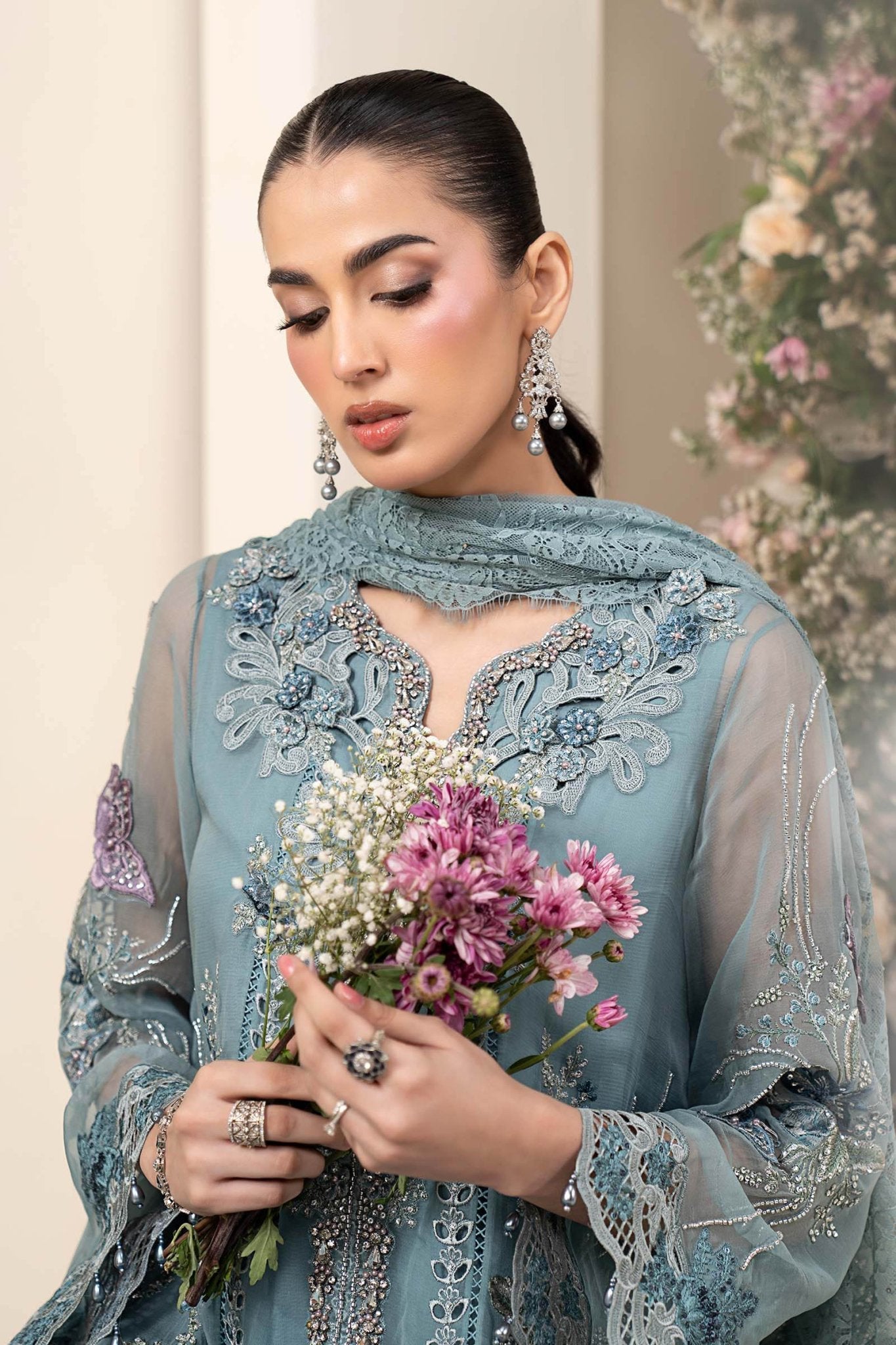 Maria.B Chiffons MPC-26-106-Slate Blue Ayla's Atelier