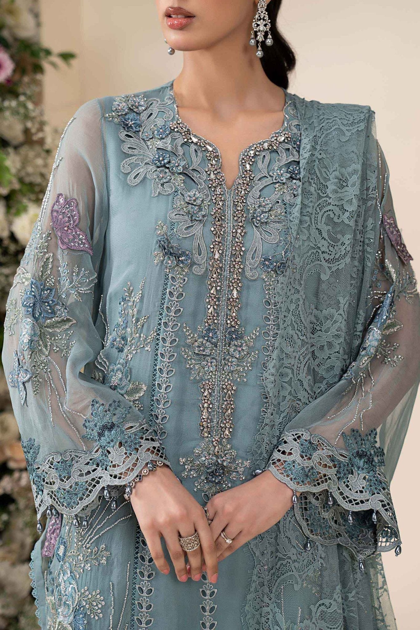 Maria.B Chiffons MPC-26-106-Slate Blue Ayla's Atelier