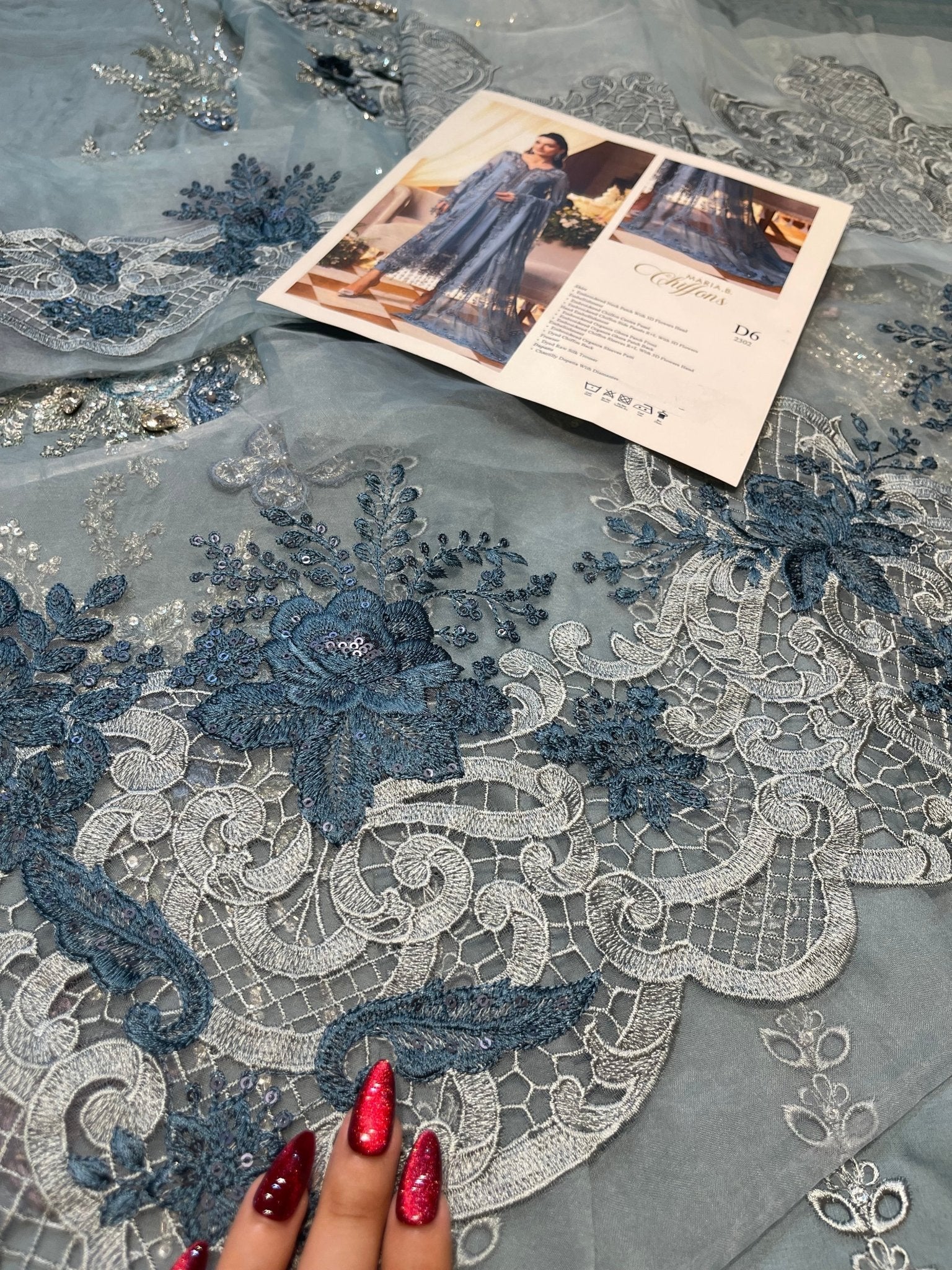 Maria.B Chiffons MPC-26-106-Slate Blue Ayla's Atelier