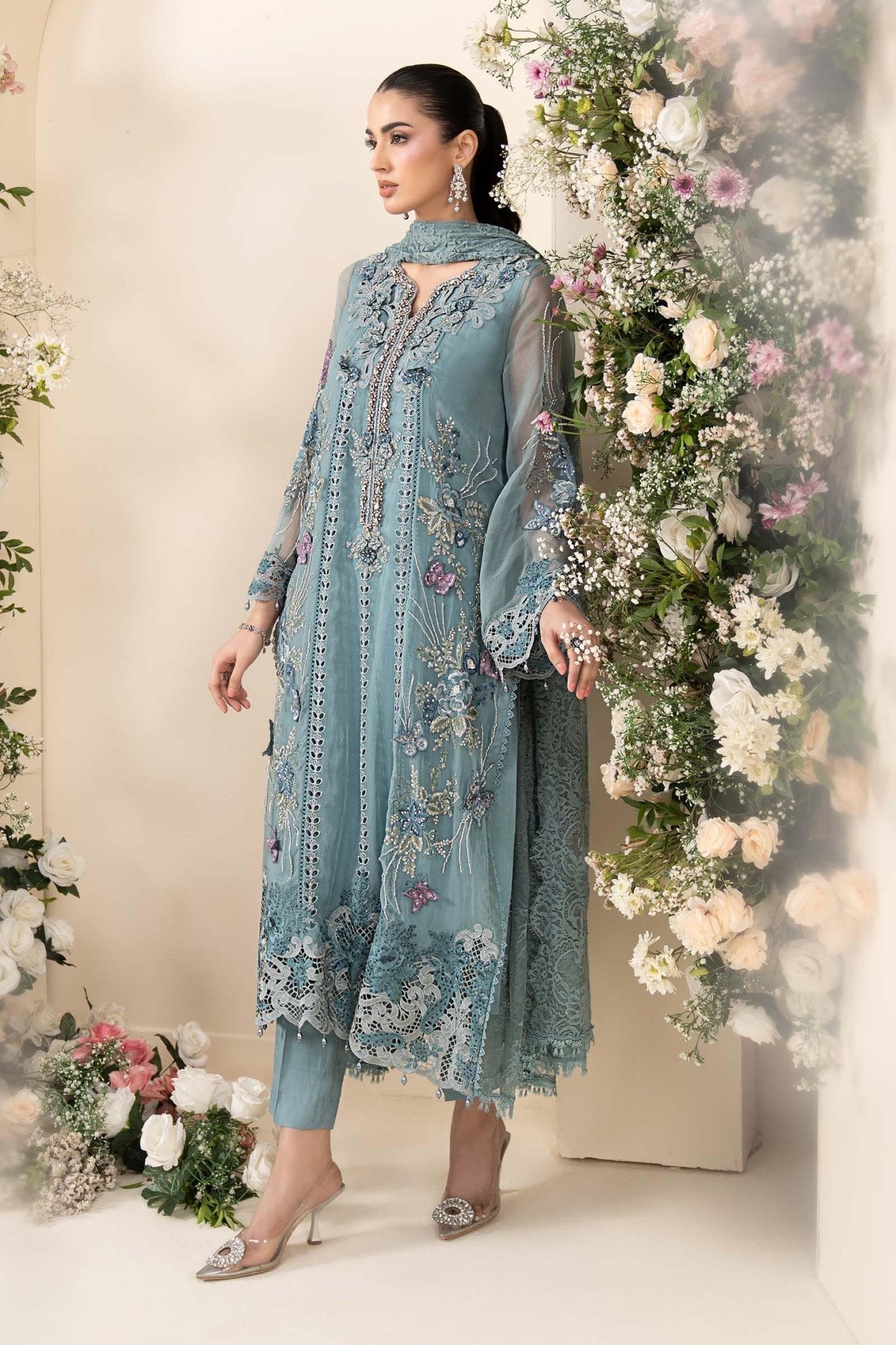 Maria.B Chiffons MPC-26-106-Slate Blue Ayla's Atelier