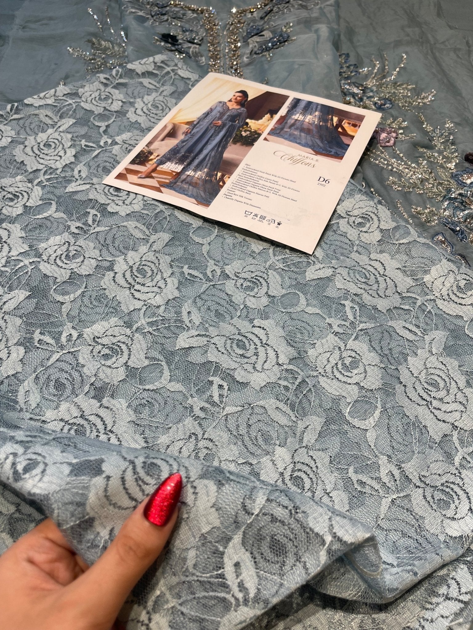 Maria.B Chiffons MPC-26-106-Slate Blue Ayla's Atelier