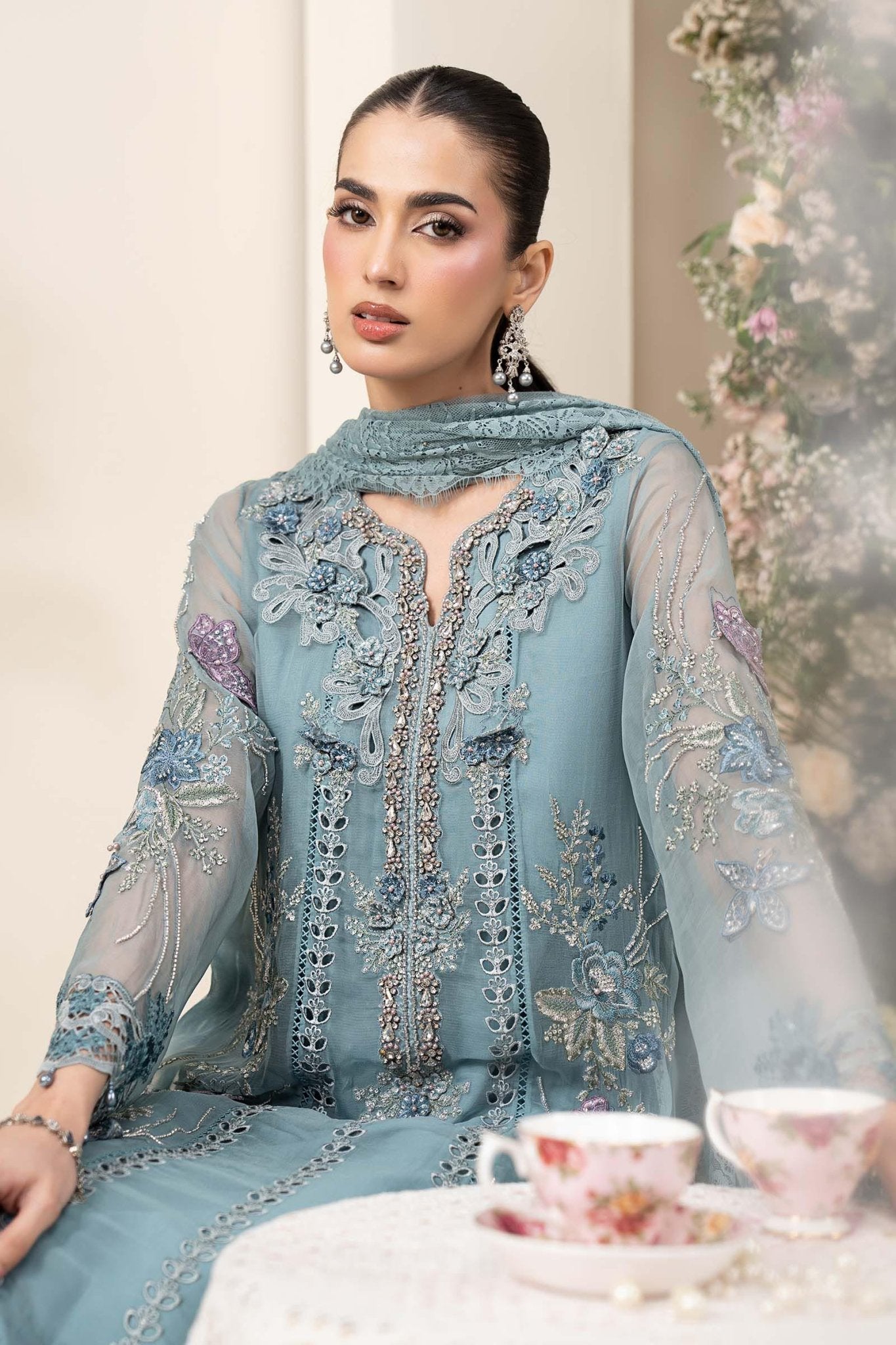 Maria.B Chiffons MPC-26-106-Slate Blue Ayla's Atelier