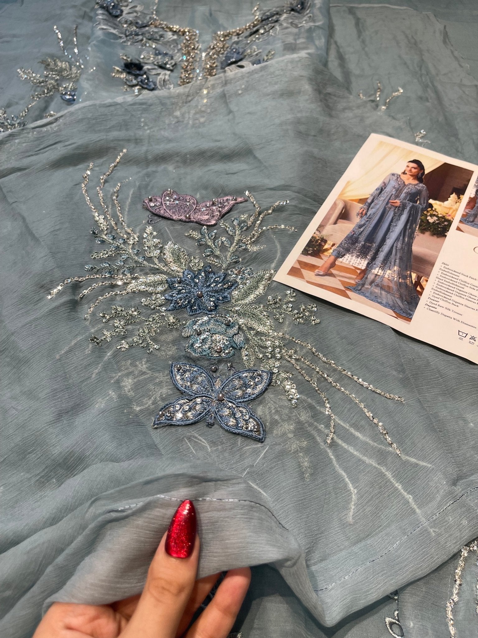 Maria.B Chiffons MPC-26-106-Slate Blue Ayla's Atelier