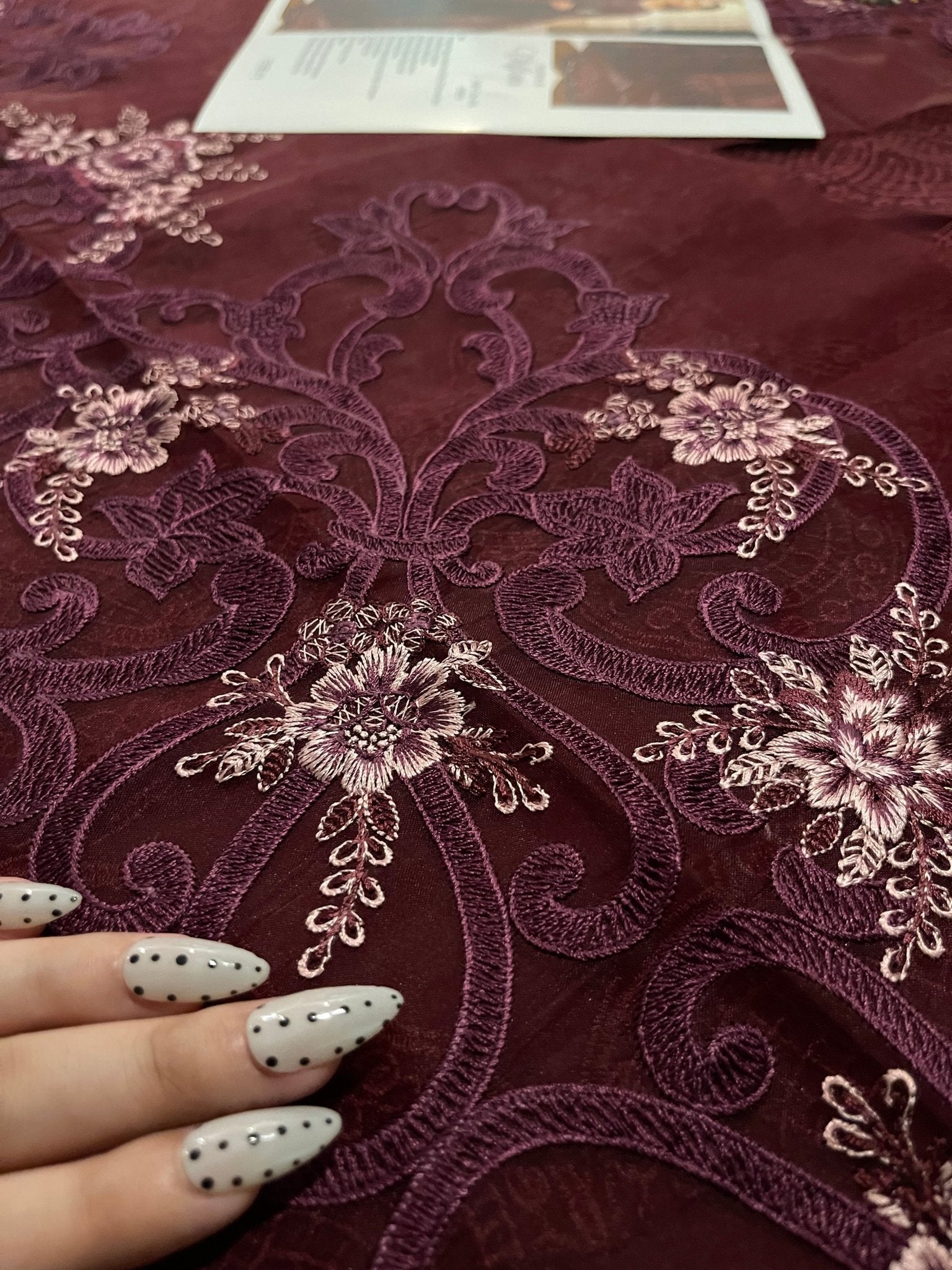 Maria.B Chiffons MPC-26-108-Burgundy Ayla's Atelier