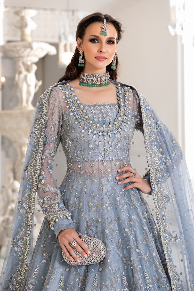 Maria B. Couture Ice Blue MC-041 Designerstudioofficial