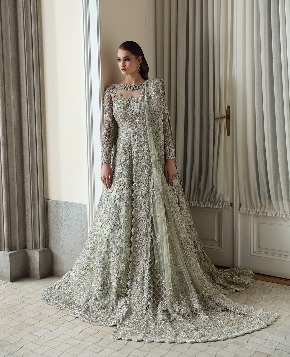 Republic Womenswear Celestia E62 Premium Breeze Net Walima Maxi Front View by Ayla's Atelier