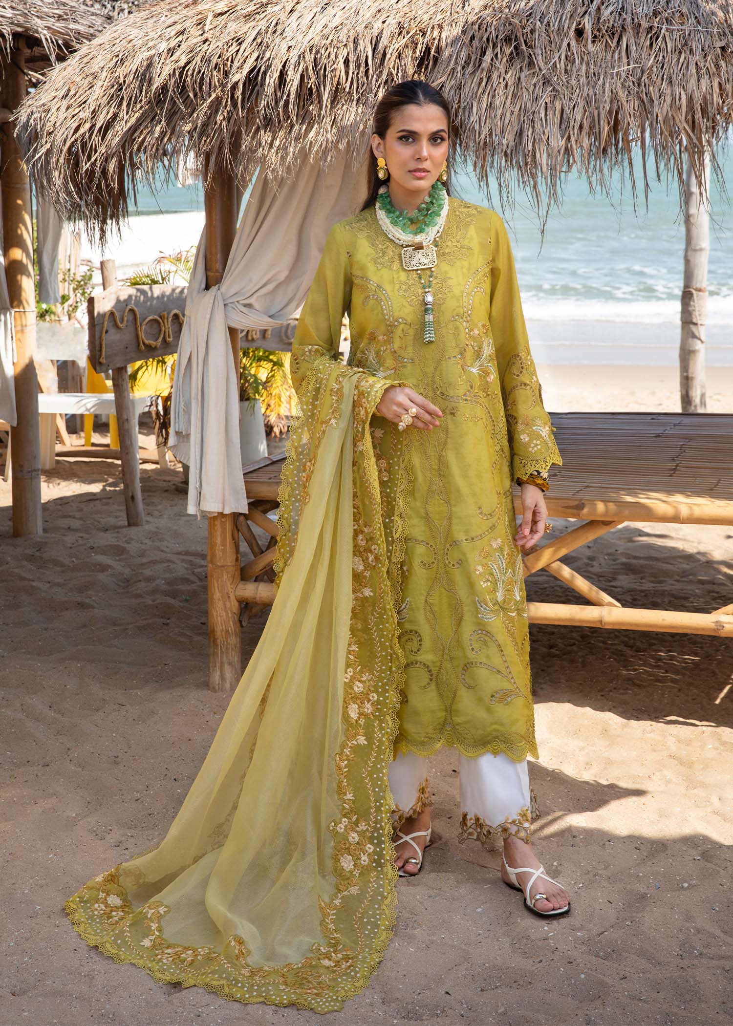 Saira Shakira Embroidered Unstitched 3Pc Suit SAMARA-A Ayla's Atelier