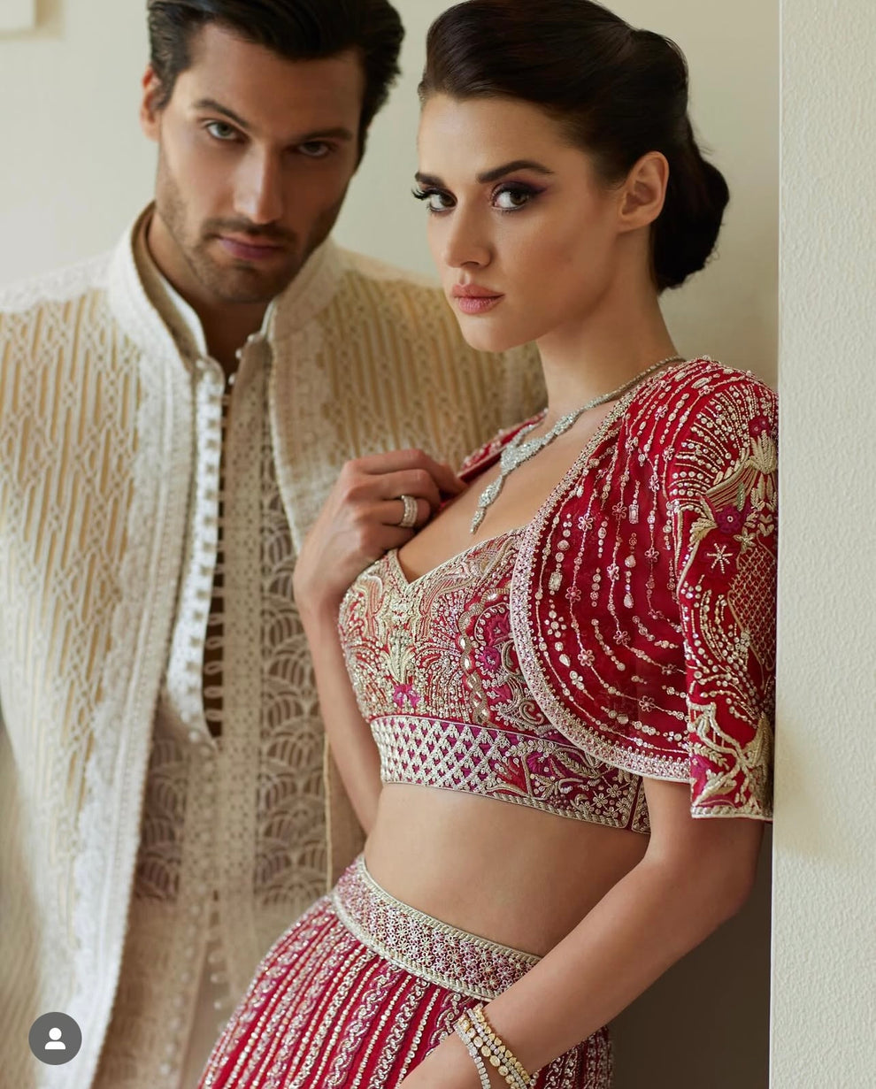 Faraz Manan - Red Bridal Couture Ayla's Atelier