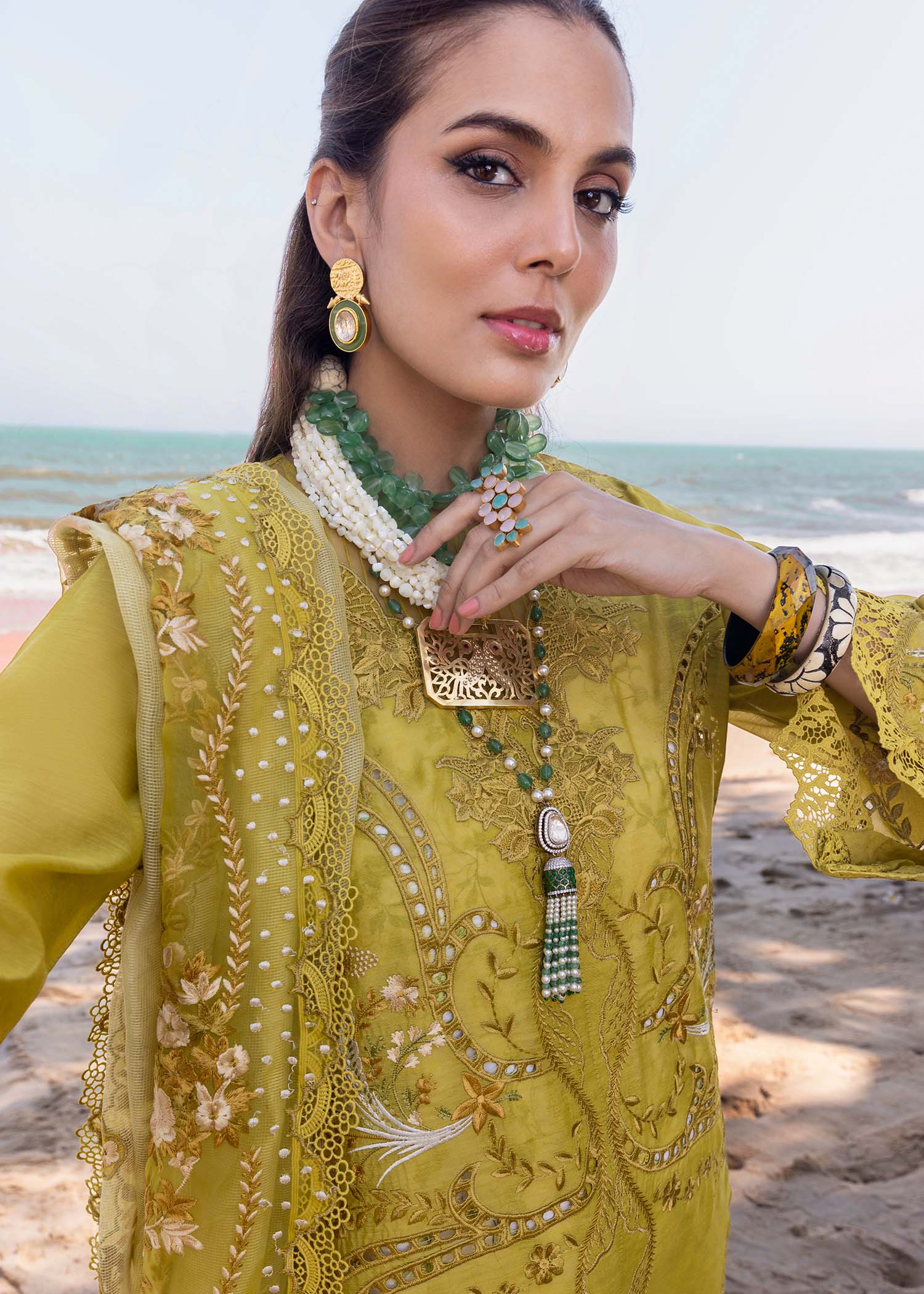 Saira Shakira Embroidered Unstitched 3Pc Suit SAMARA-A Ayla's Atelier