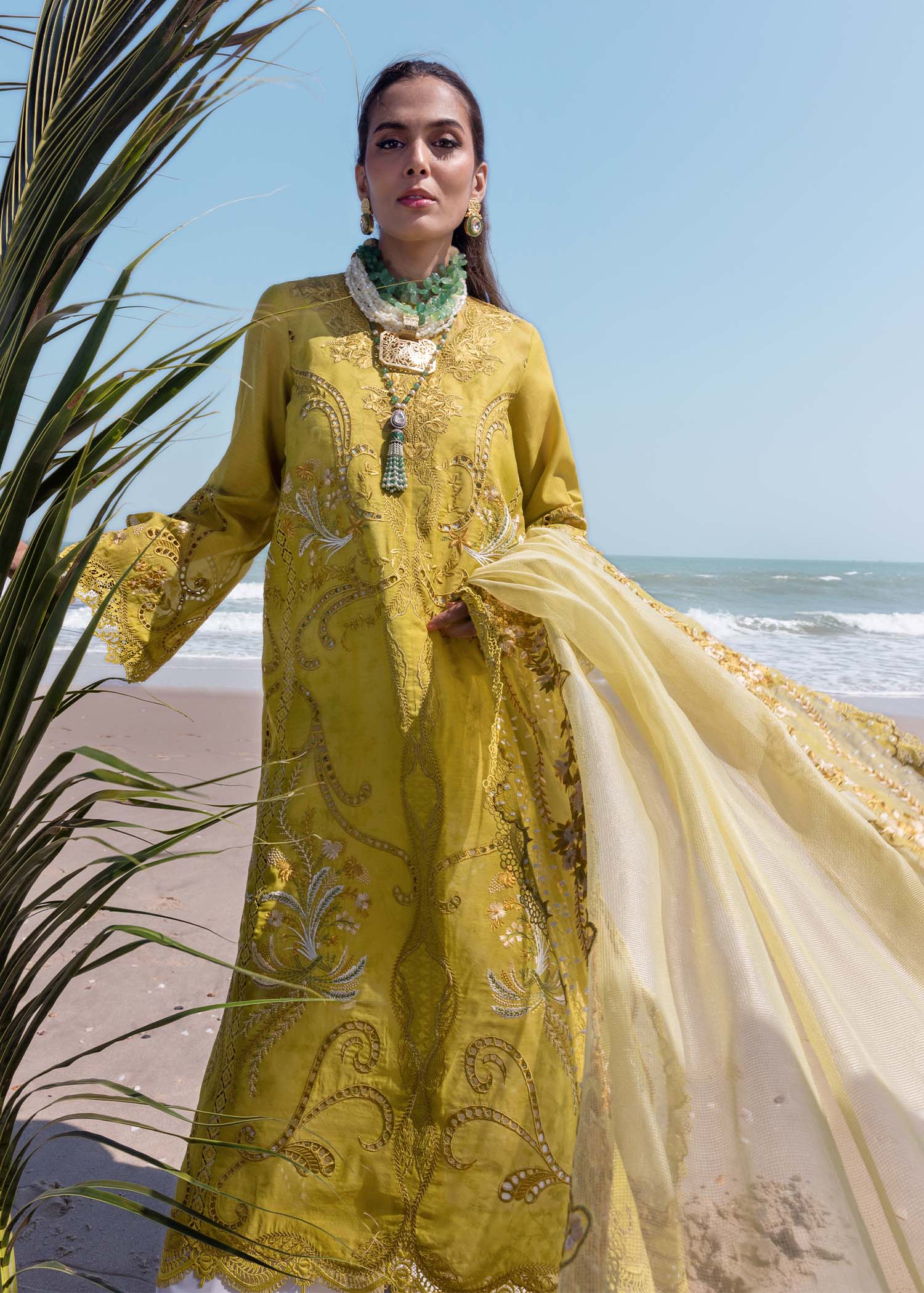 Saira Shakira Embroidered Unstitched 3Pc Suit SAMARA-A Ayla's Atelier