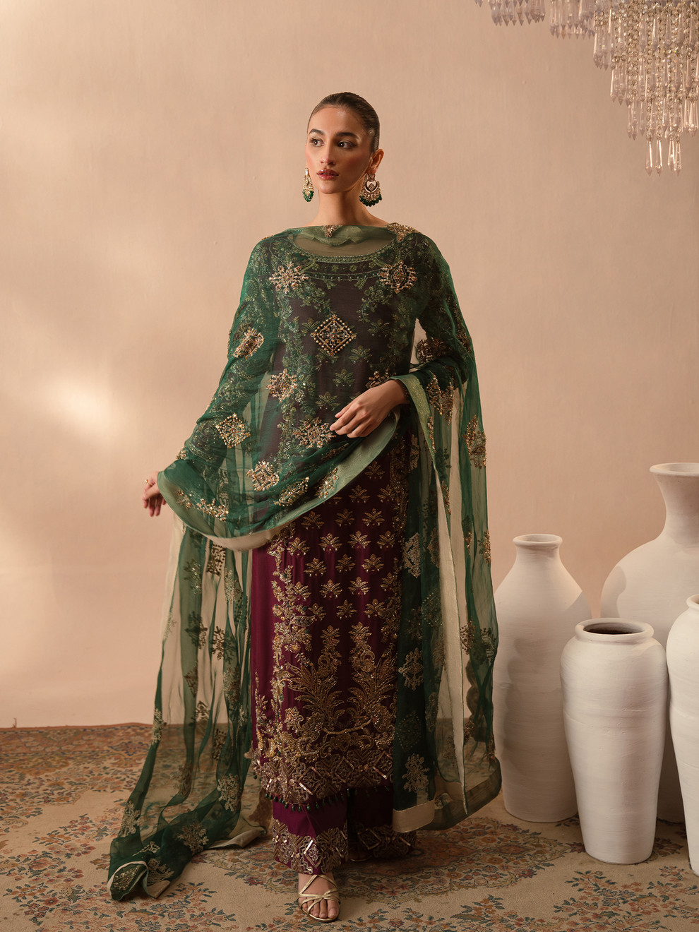 Abeera Usman Burgundy Dusk Ayla's Atelier