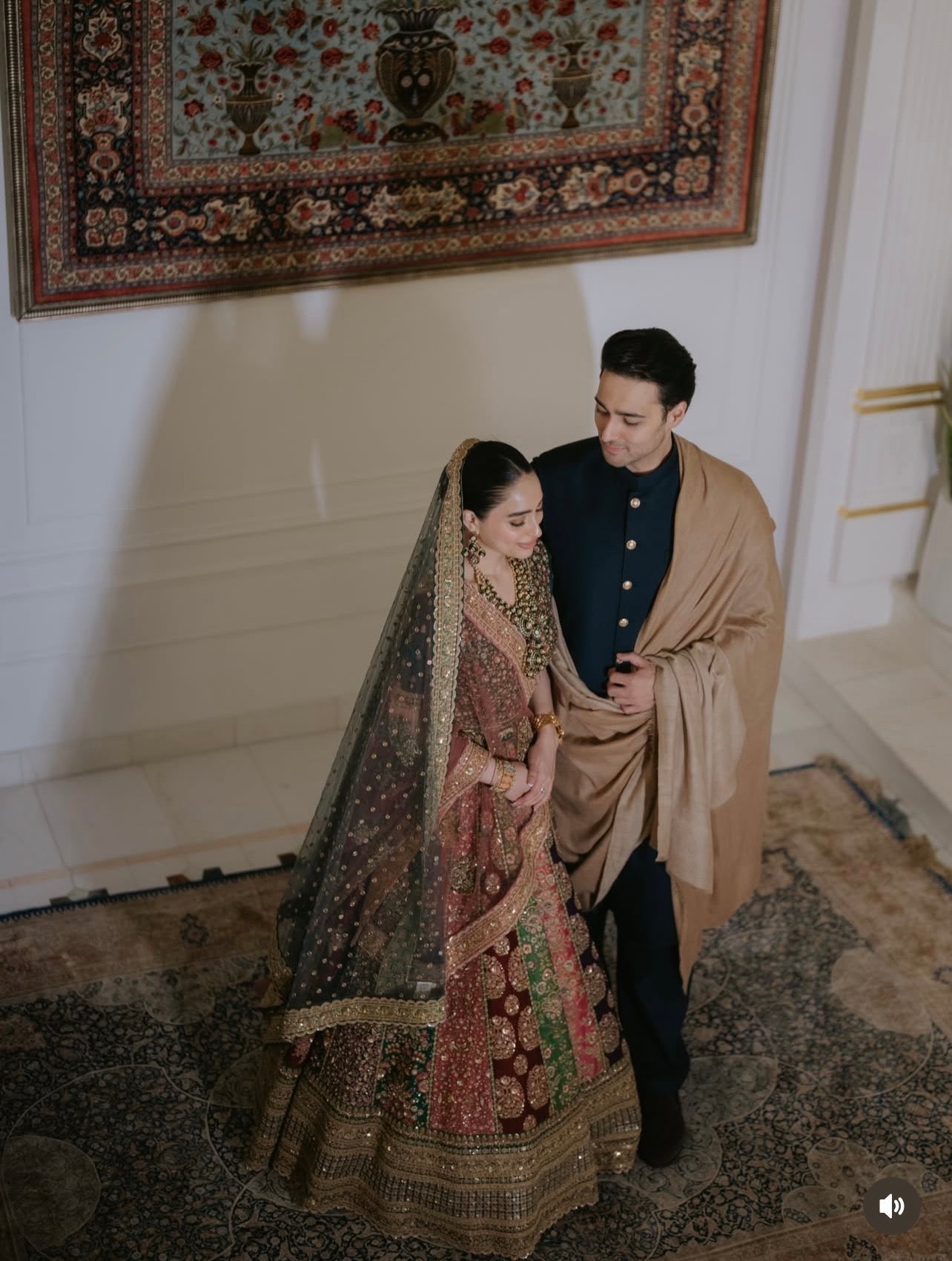 Premium Breeze Net Dupatta with Sabyasachi Multi With 18 Panel Walima Dress | Ayla's Atelier