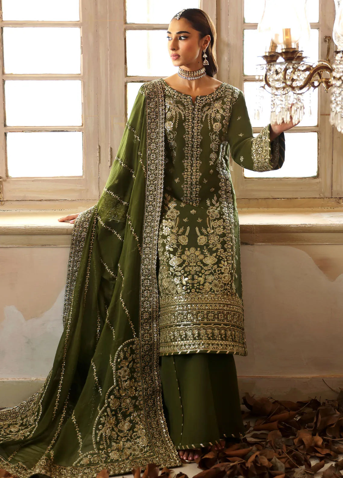 Shehrnaaz By Gulaal Embroidered Silk Suit Unstitched 3 Piece GL24SR GL-SD-24-08 Sohina - Formal Collection sanaullastore