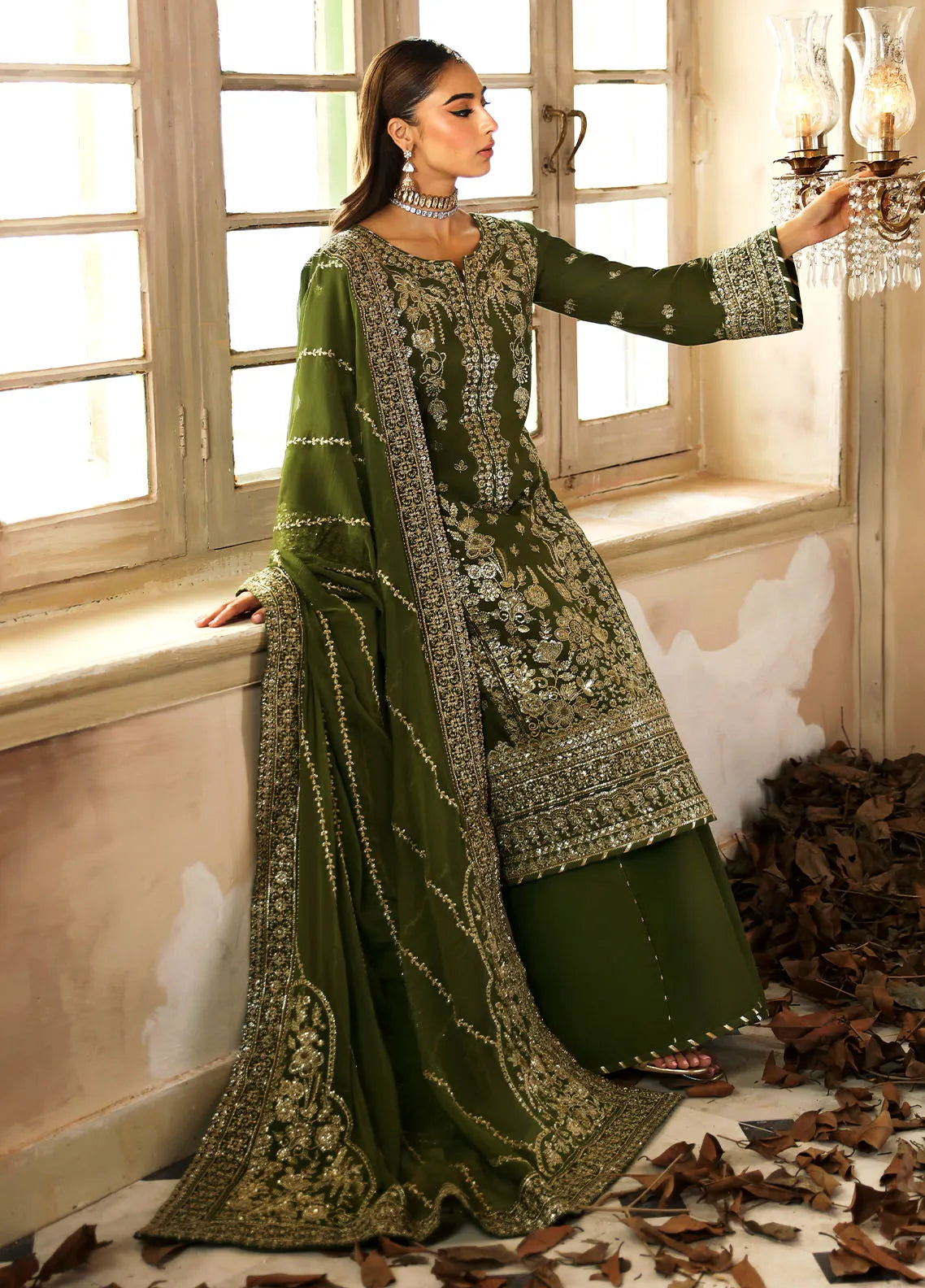 Shehrnaaz By Gulaal Embroidered Silk Suit Unstitched 3 Piece GL24SR GL-SD-24-08 Sohina - Formal Collection sanaullastore