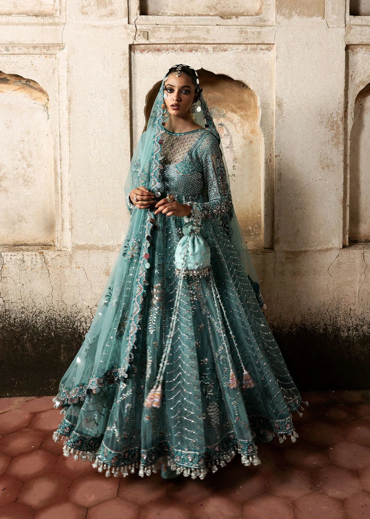 Hussain Rehar Unstitched Festive'25 Nagma Royal Embroidery